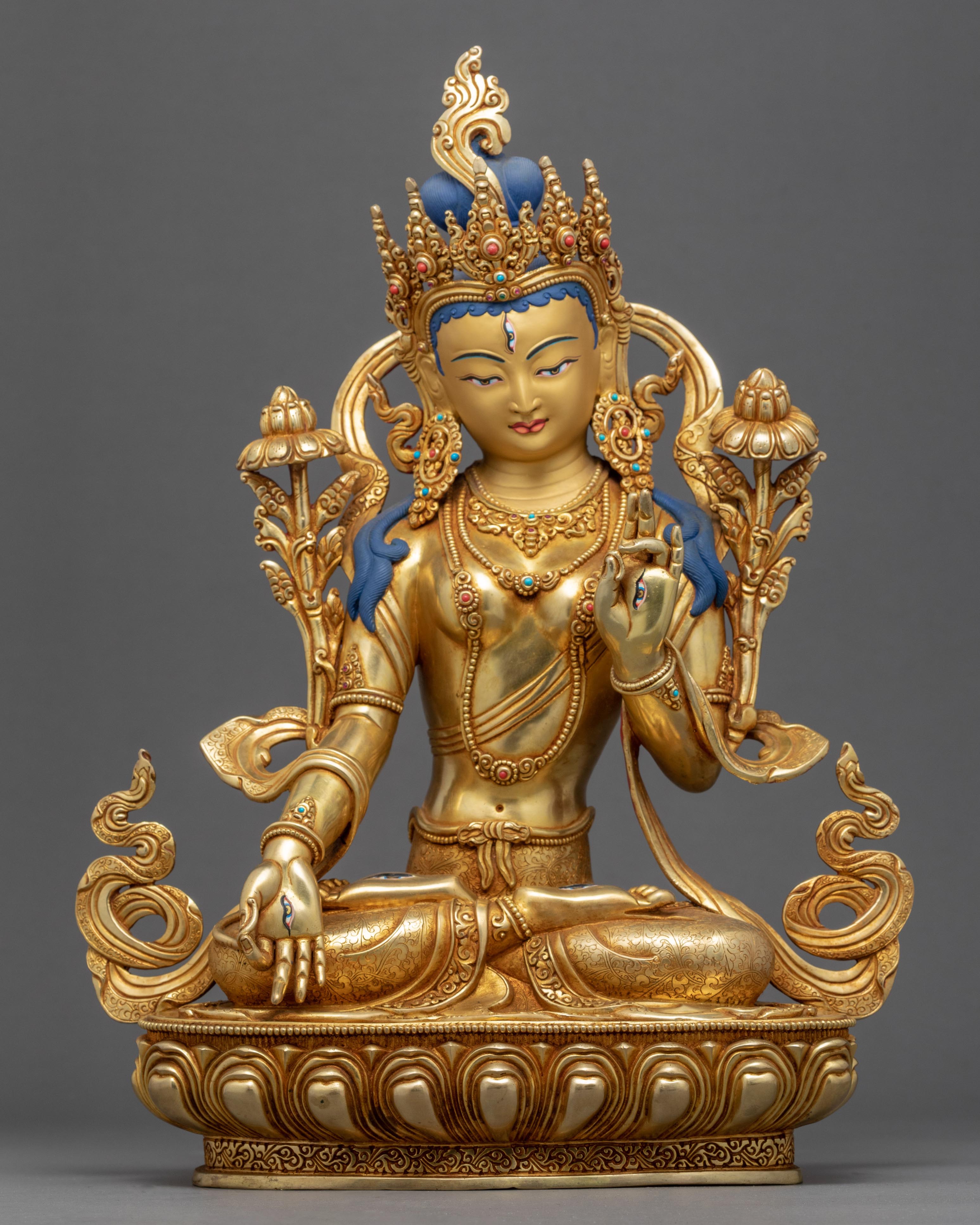 White Tara Indoor Statue | Traditional Himalayan Art of Nepal