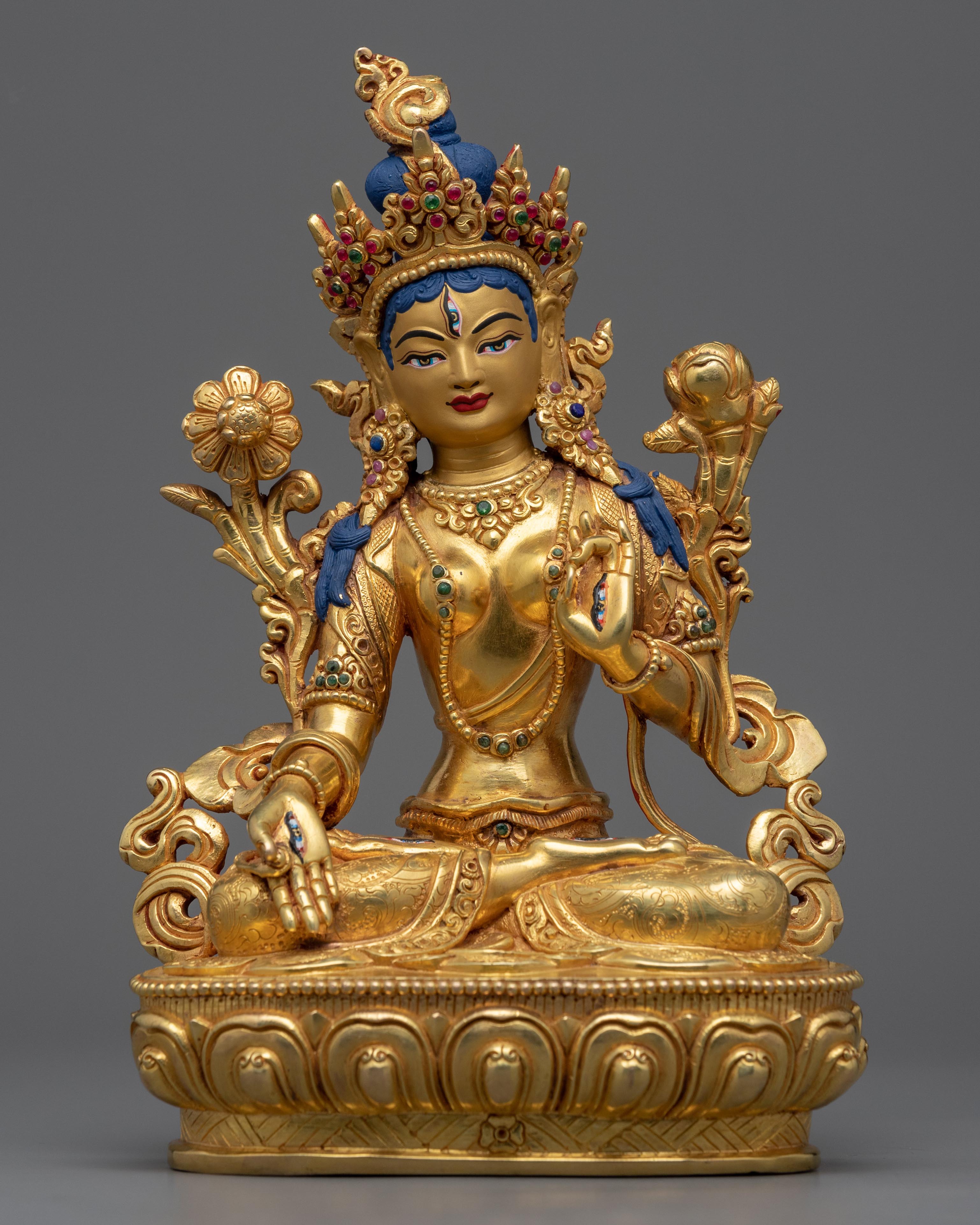 White Tara Goddess Statue | Female Bodhisattva Statue for Meditation and Ritual