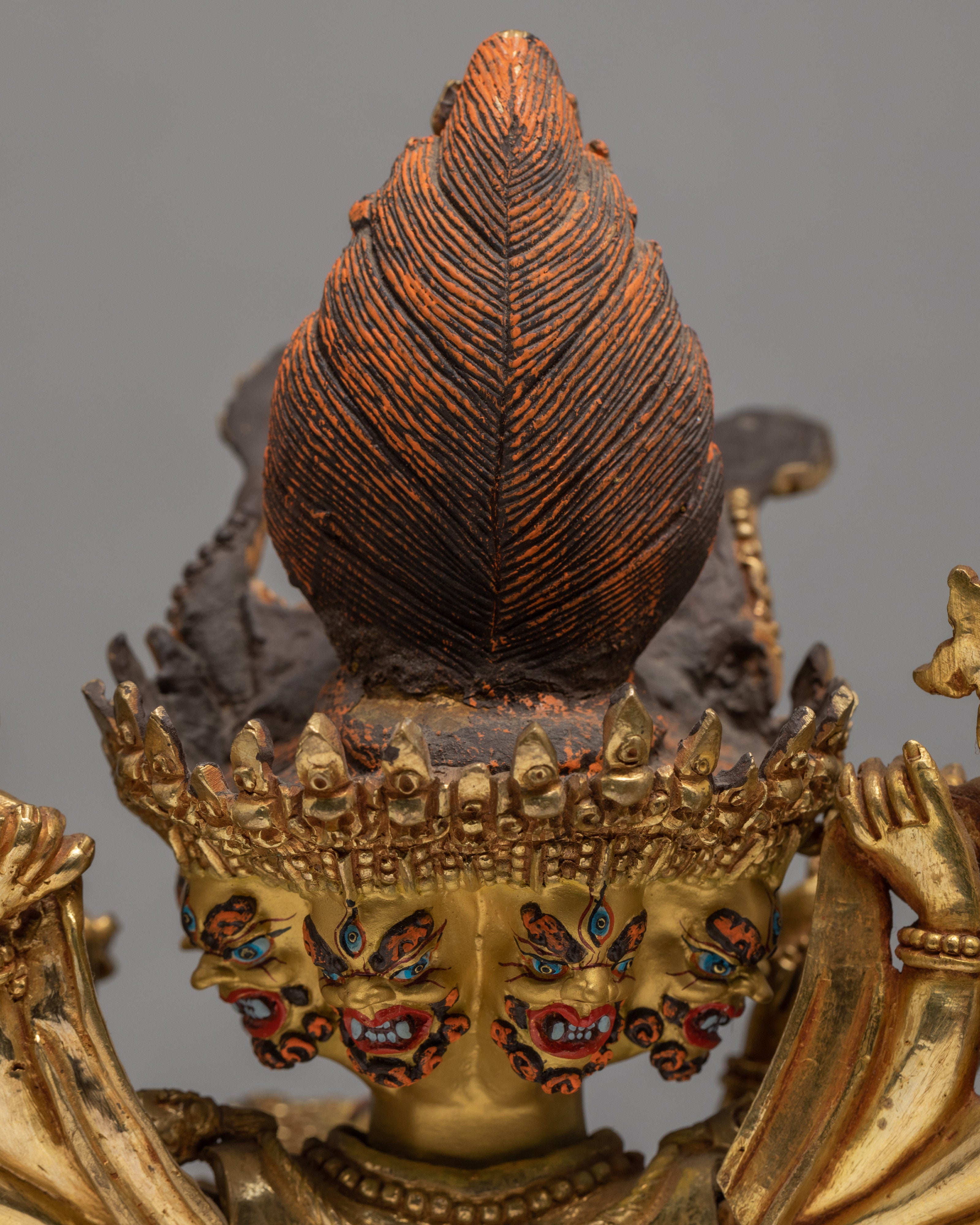 Yamantaka Statue | Buddhist Wrathful Deity | Exquisite Gold Statue