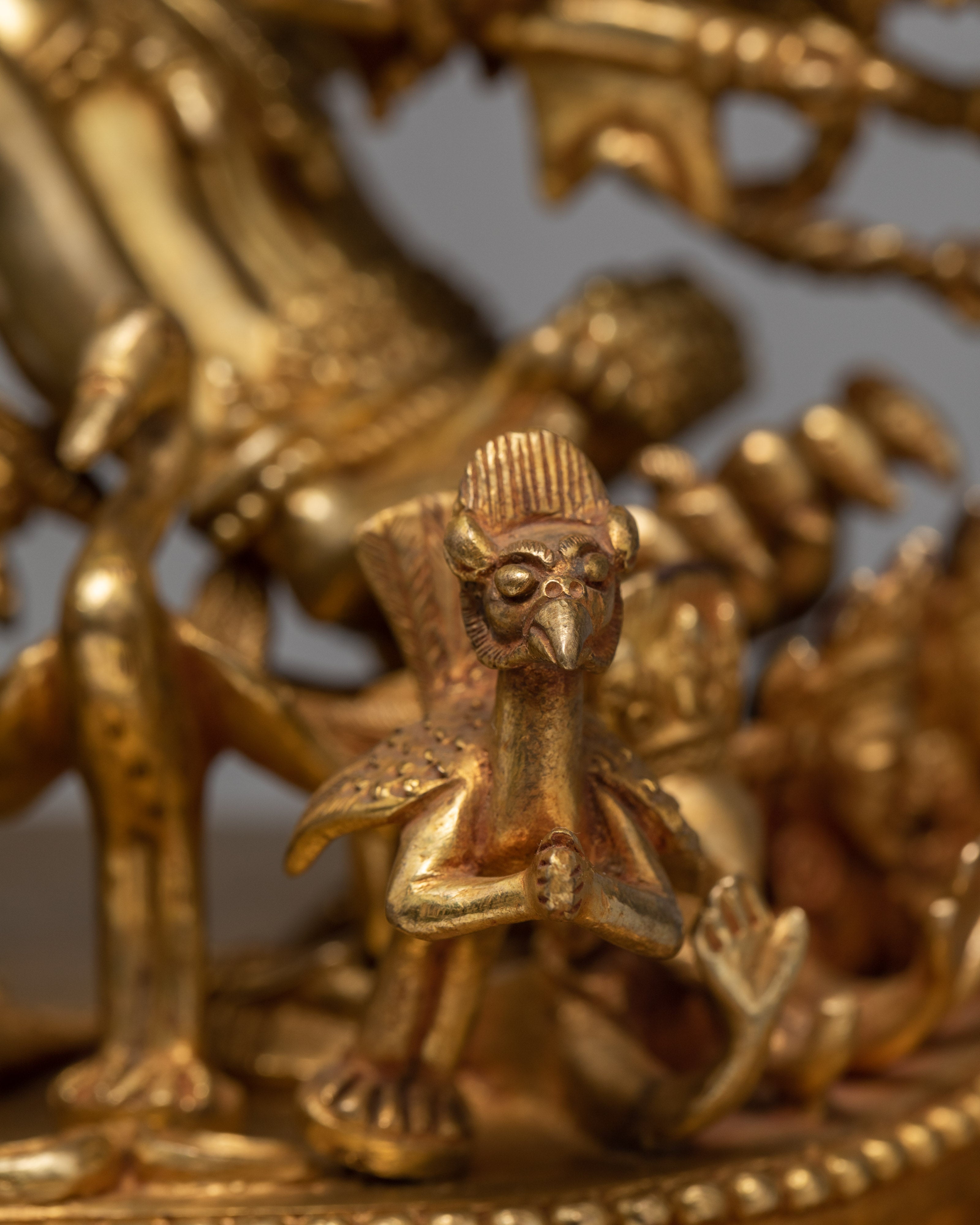 Yamantaka Statue | Buddhist Wrathful Deity | Exquisite Gold Statue