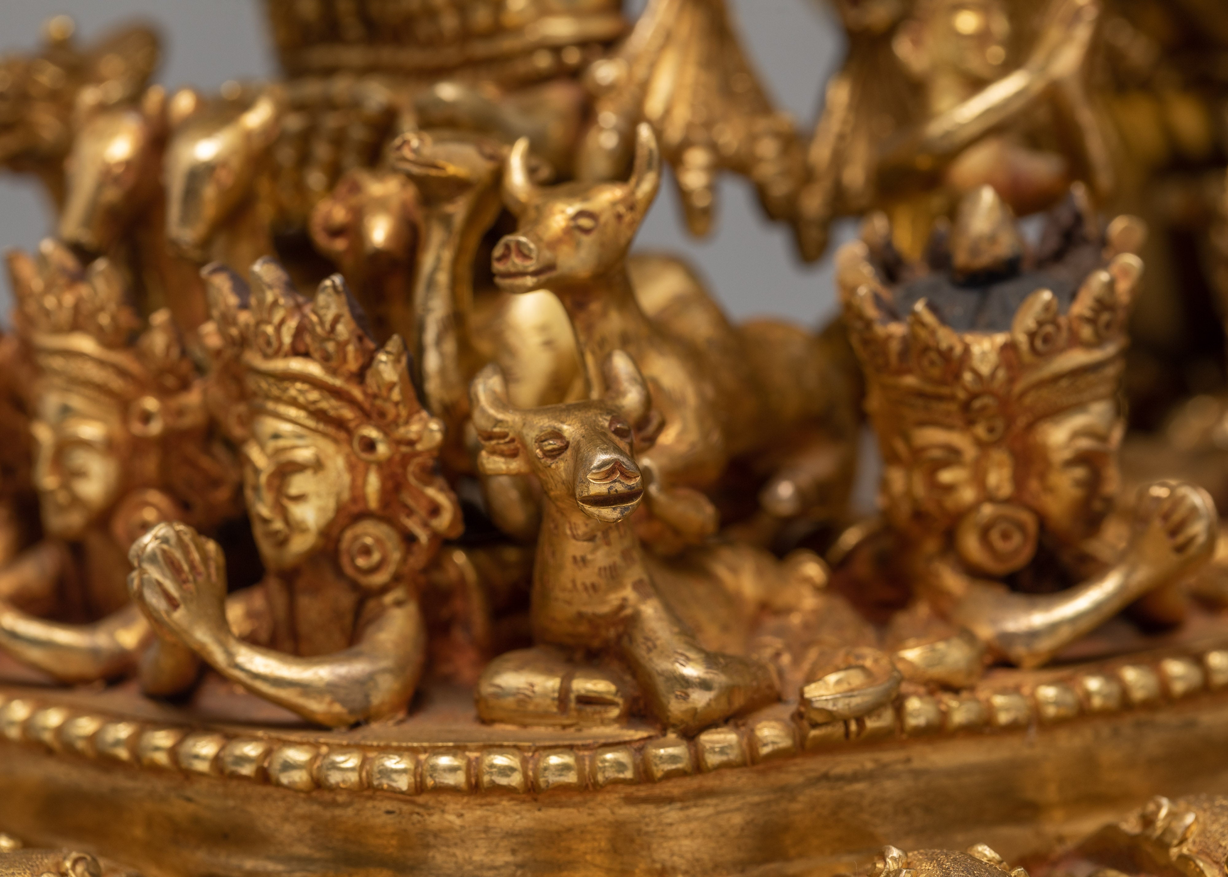 Yamantaka Statue | Buddhist Wrathful Deity | Exquisite Gold Statue