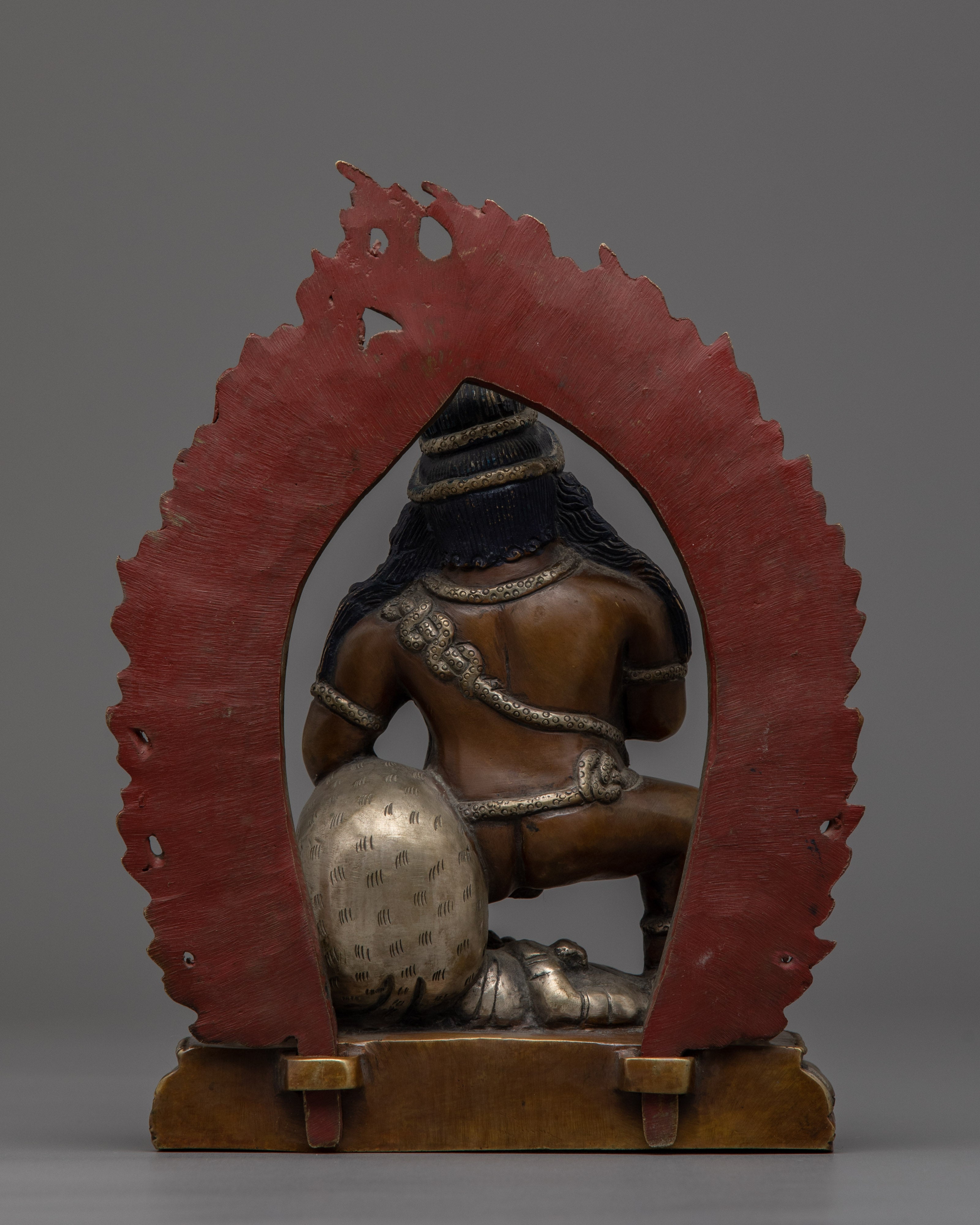 Black Dzambhala Statue | Buddhist Oxidized Copper Statue Traditionally Handmade