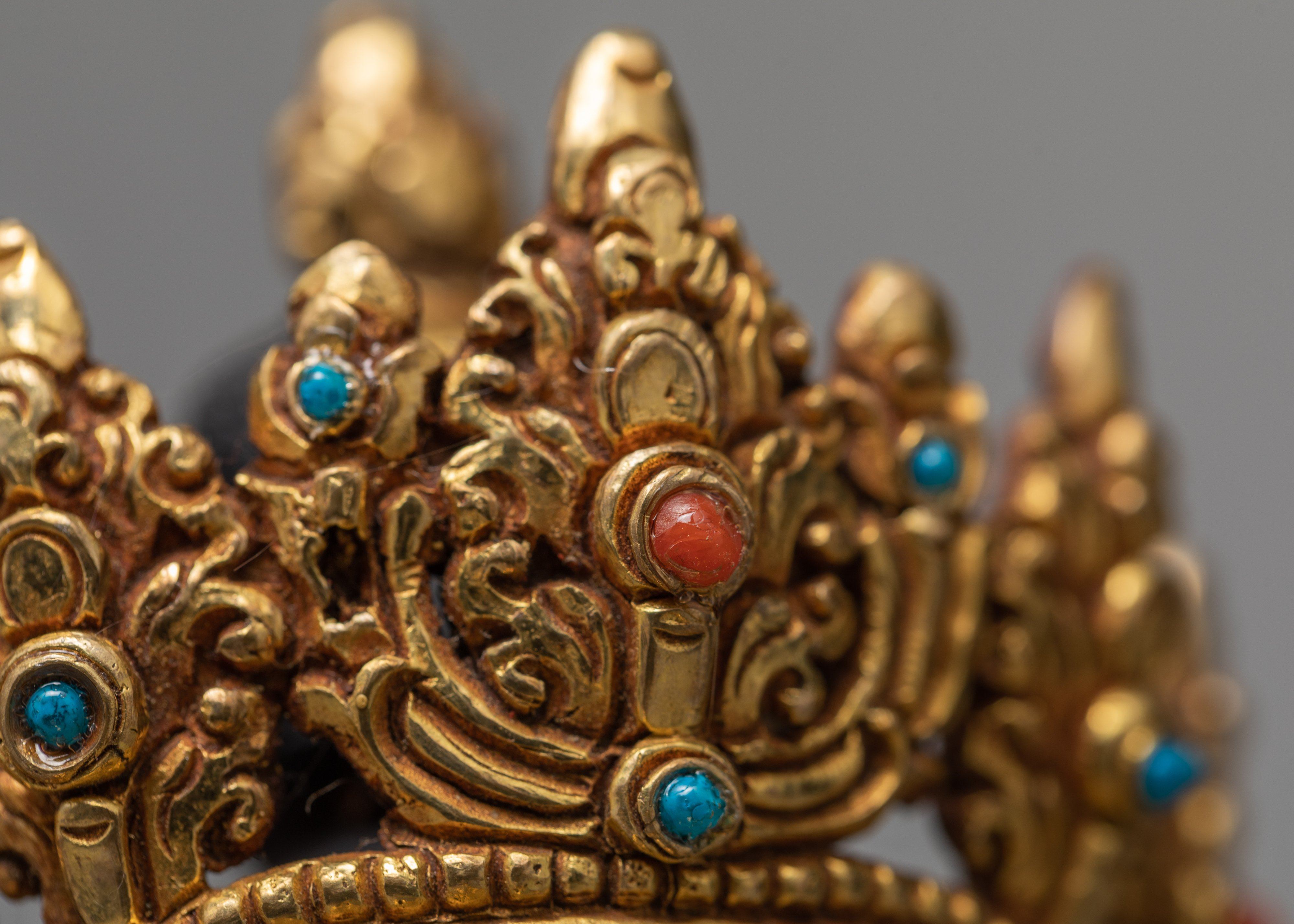 Amitayus Buddha | Handcarved Gold Gilded Statue