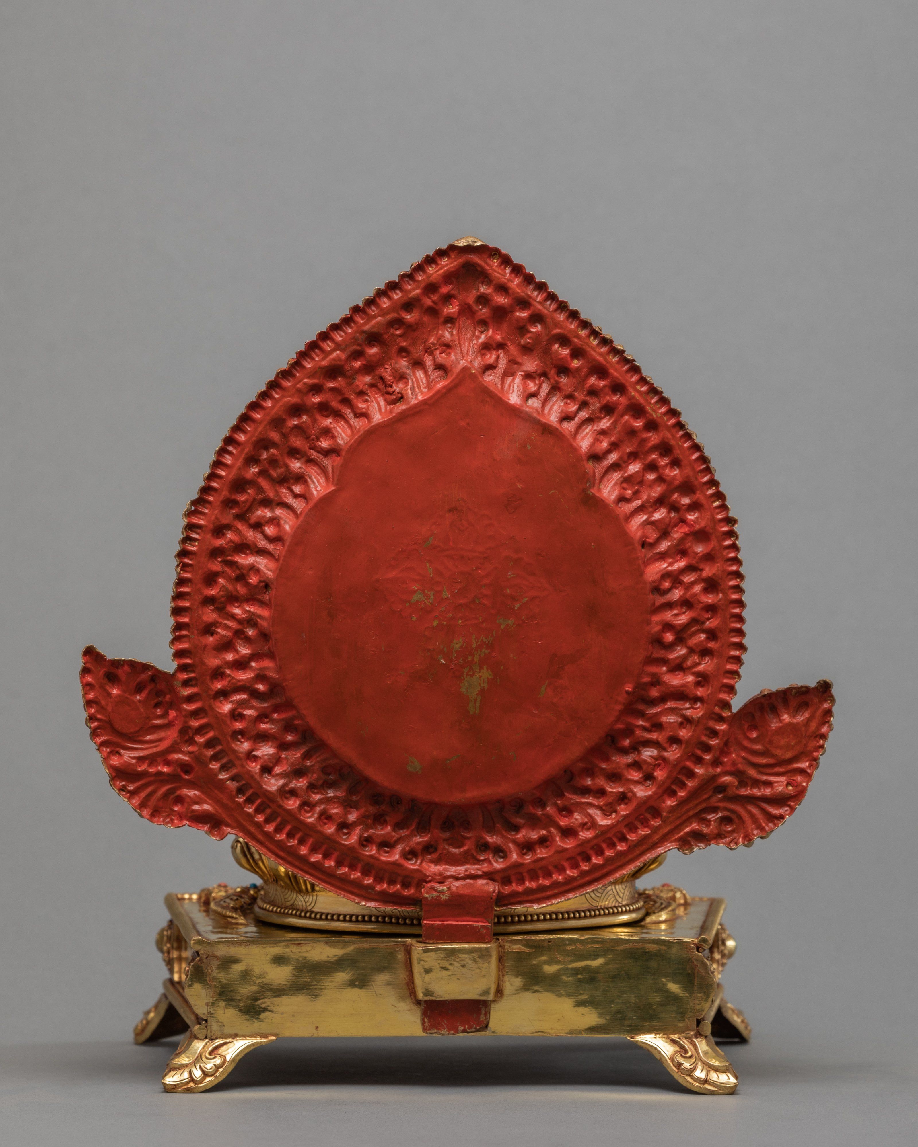 Dzambhala Statue | Jambala in Throne | 24K Gold Gilded Wealth Deity