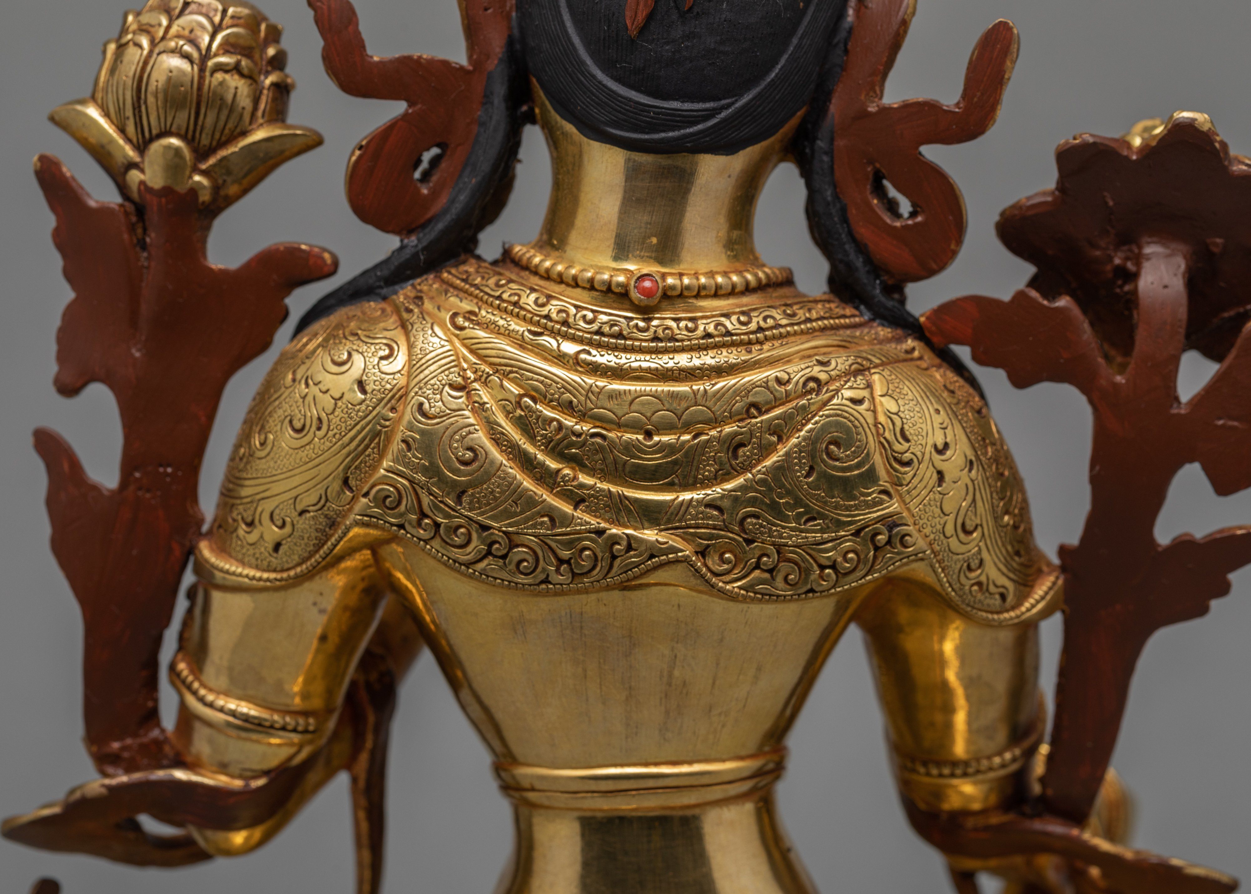 Green Tara Statue | Beautifully Hand-carved Mother Tara Statue | Traditional Himalayan Buddhist Art