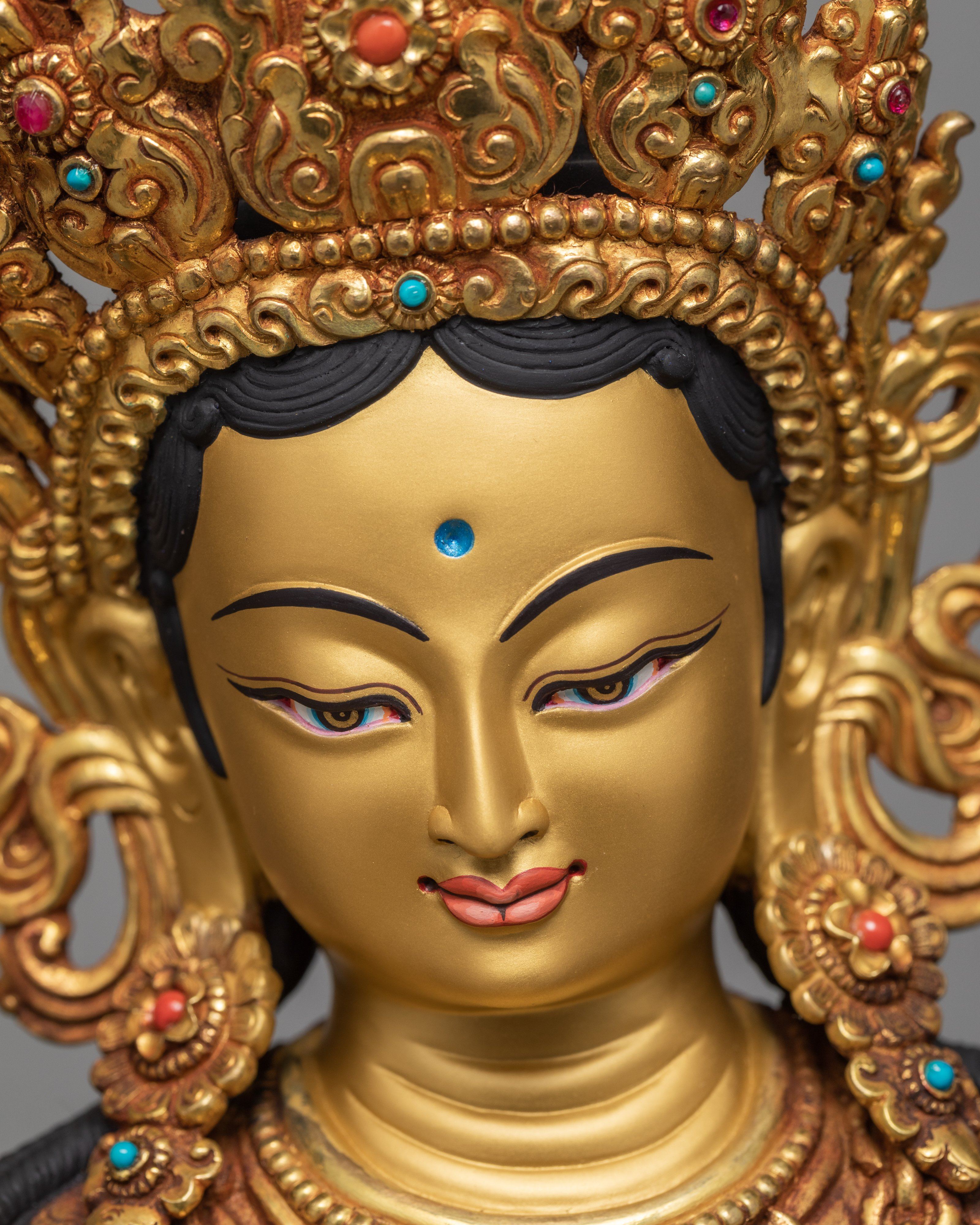 Green Tara Statue | Mother Protector Tara Statue | Beautifully Hand Carved