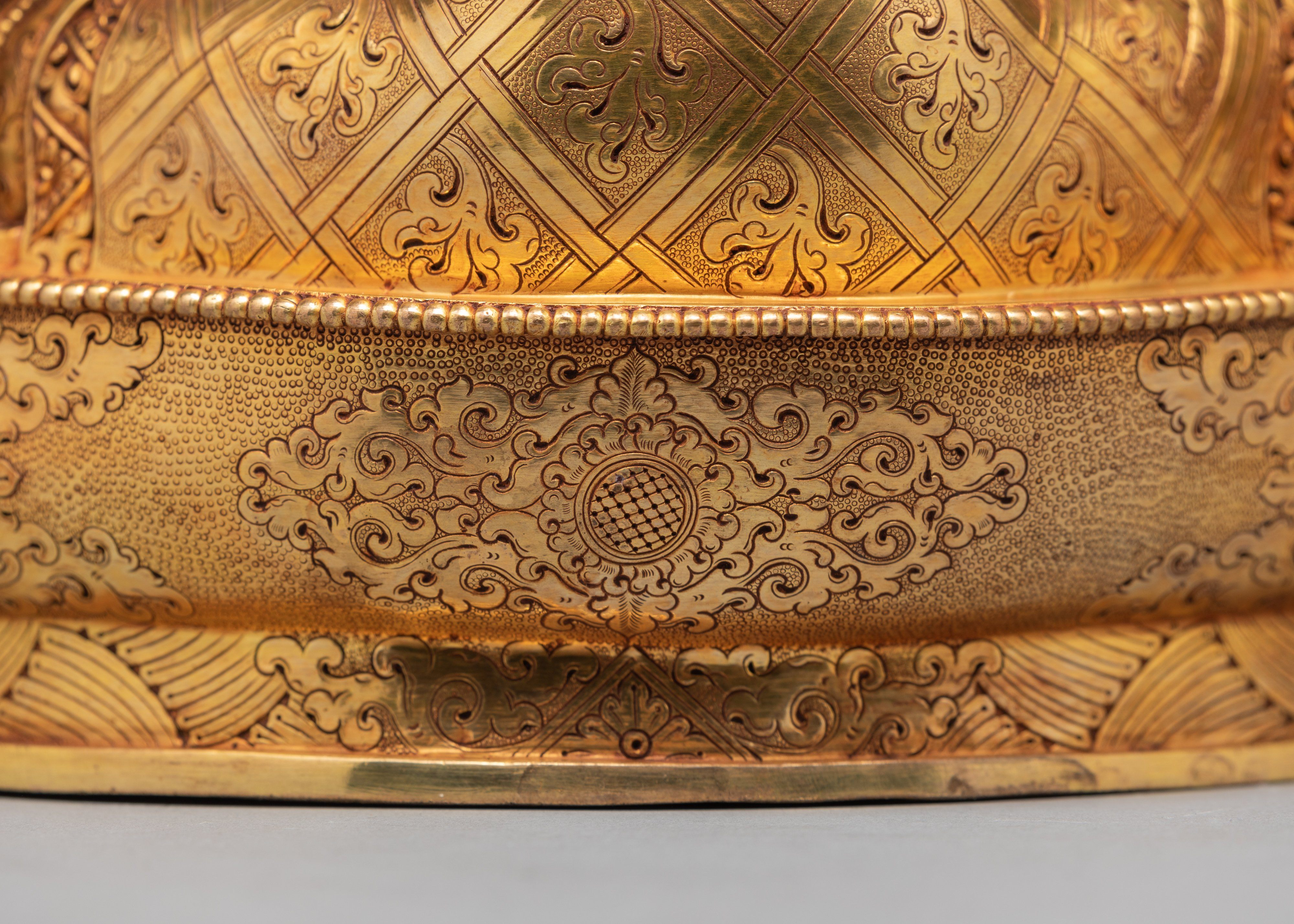 Green Tara Statue, Hand-made with 24K Gold Gilded Tara Statue