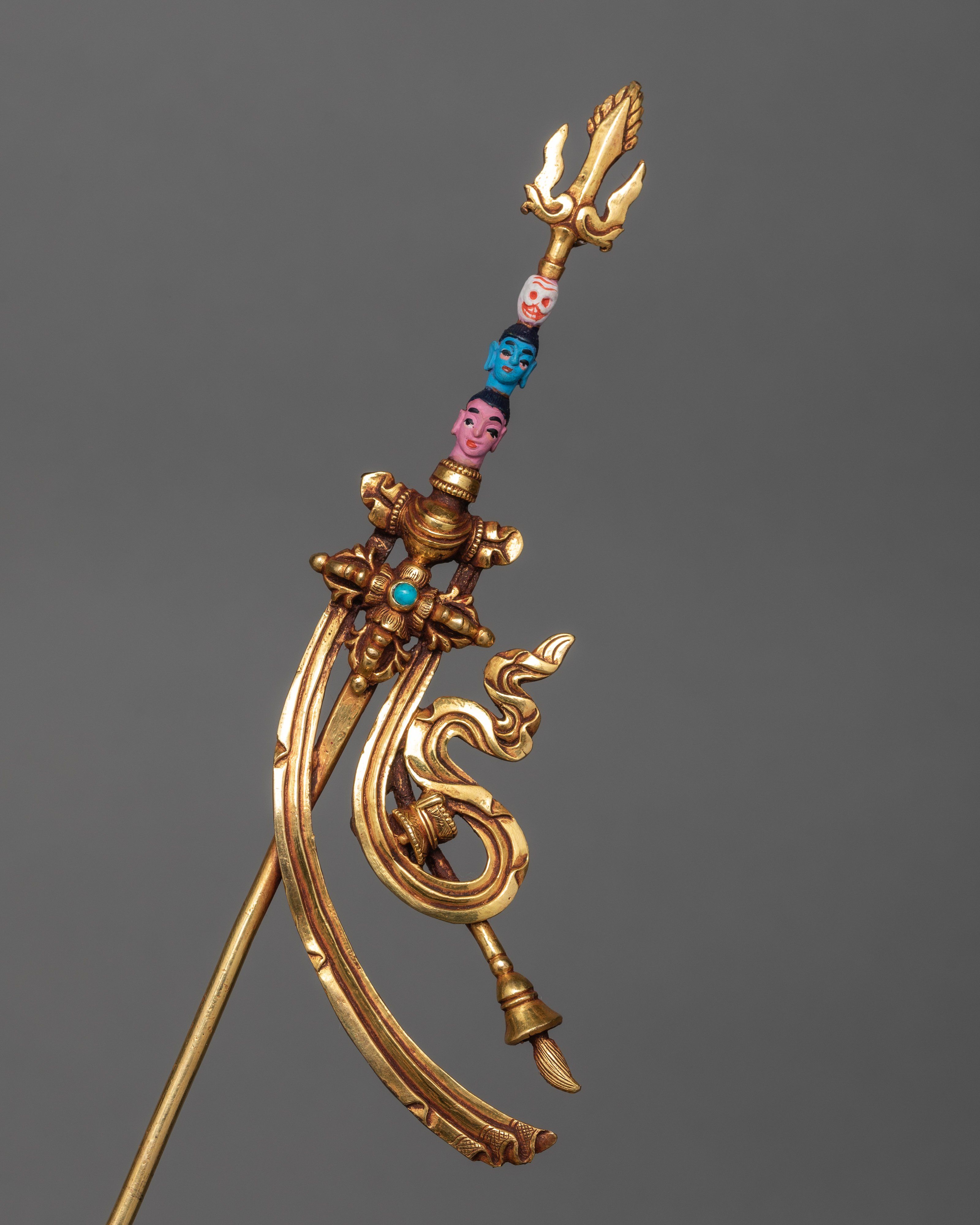 Guru Rinpoche Statue, Guru Padmasambhava, 24K Gold Gilded Guru Statue