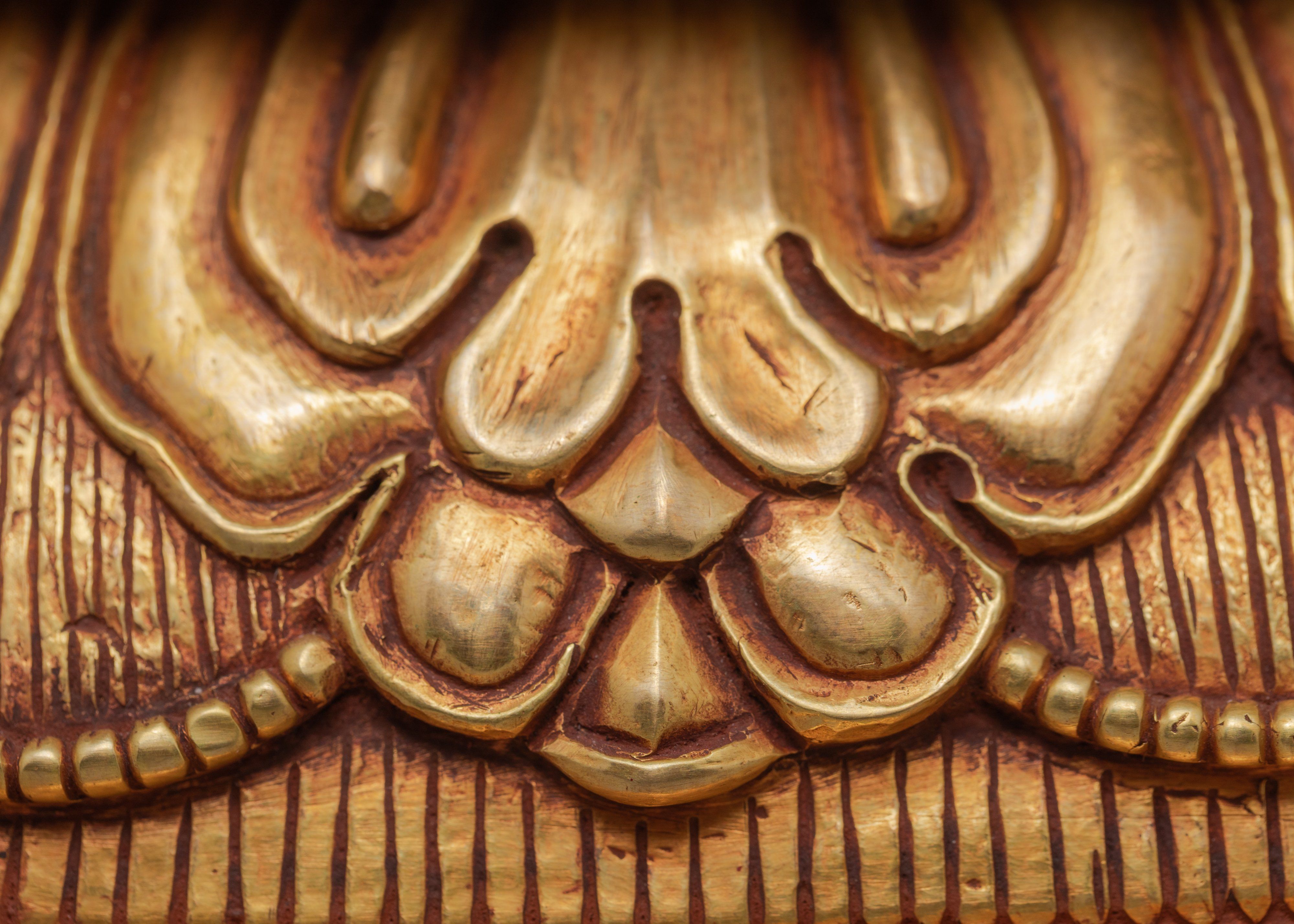 Guru Rinpoche Statue, Hand-made Guru Padmasambhava Statue, 24K Gold Plated