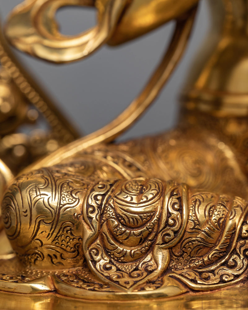 Ksitigarbha Statue | 24K Pure Gold Gilded | Bodhisattva Statue