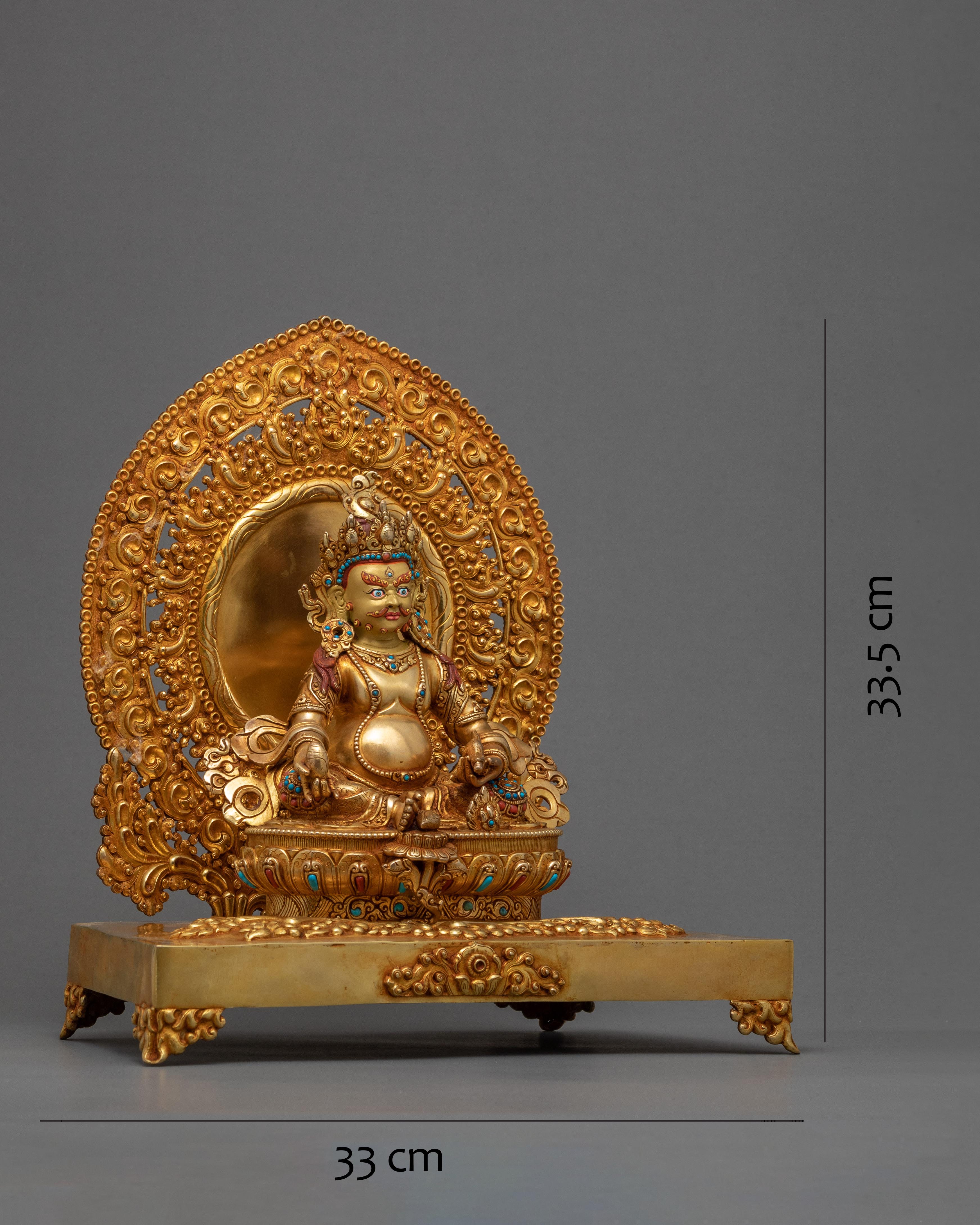 Dzambhala Gold Statue | Deity Of Wealth