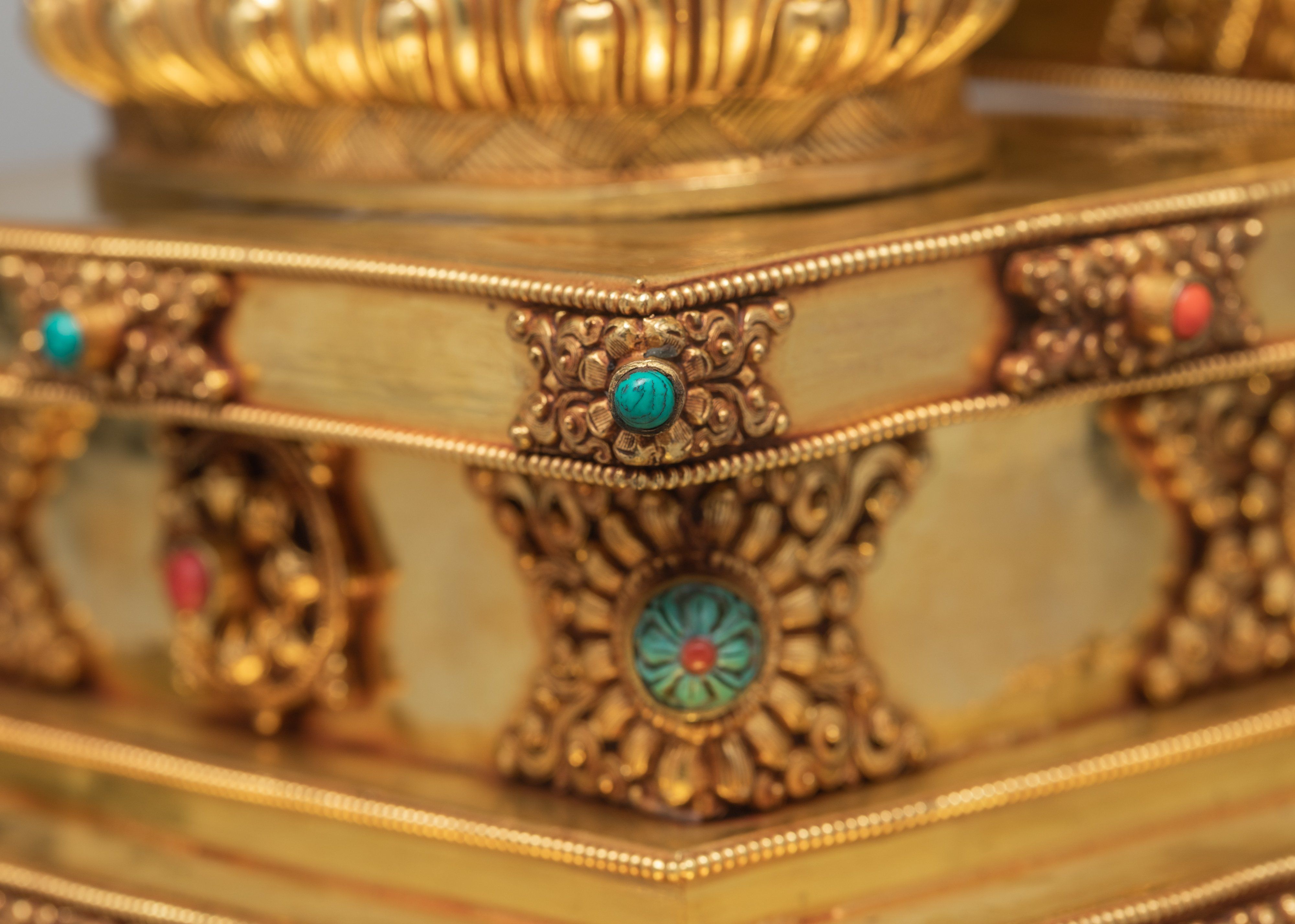 Manjushri in Throne | Manjushree Statue | 24K Gold Gilded Statue | Himalayan Art