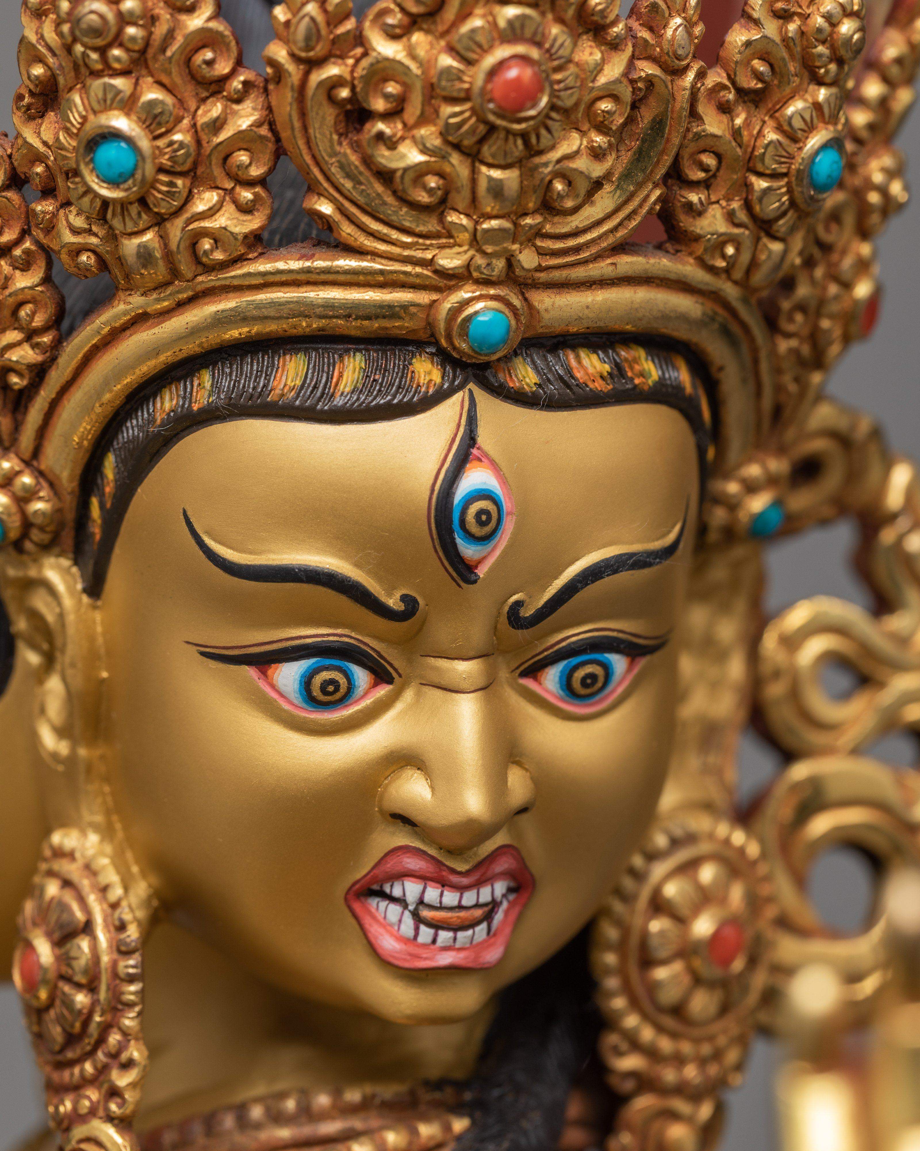 Namgyalma Statue, Ushnishavijaya, Handmade 24k Gold Tibetan Buddhist Statue