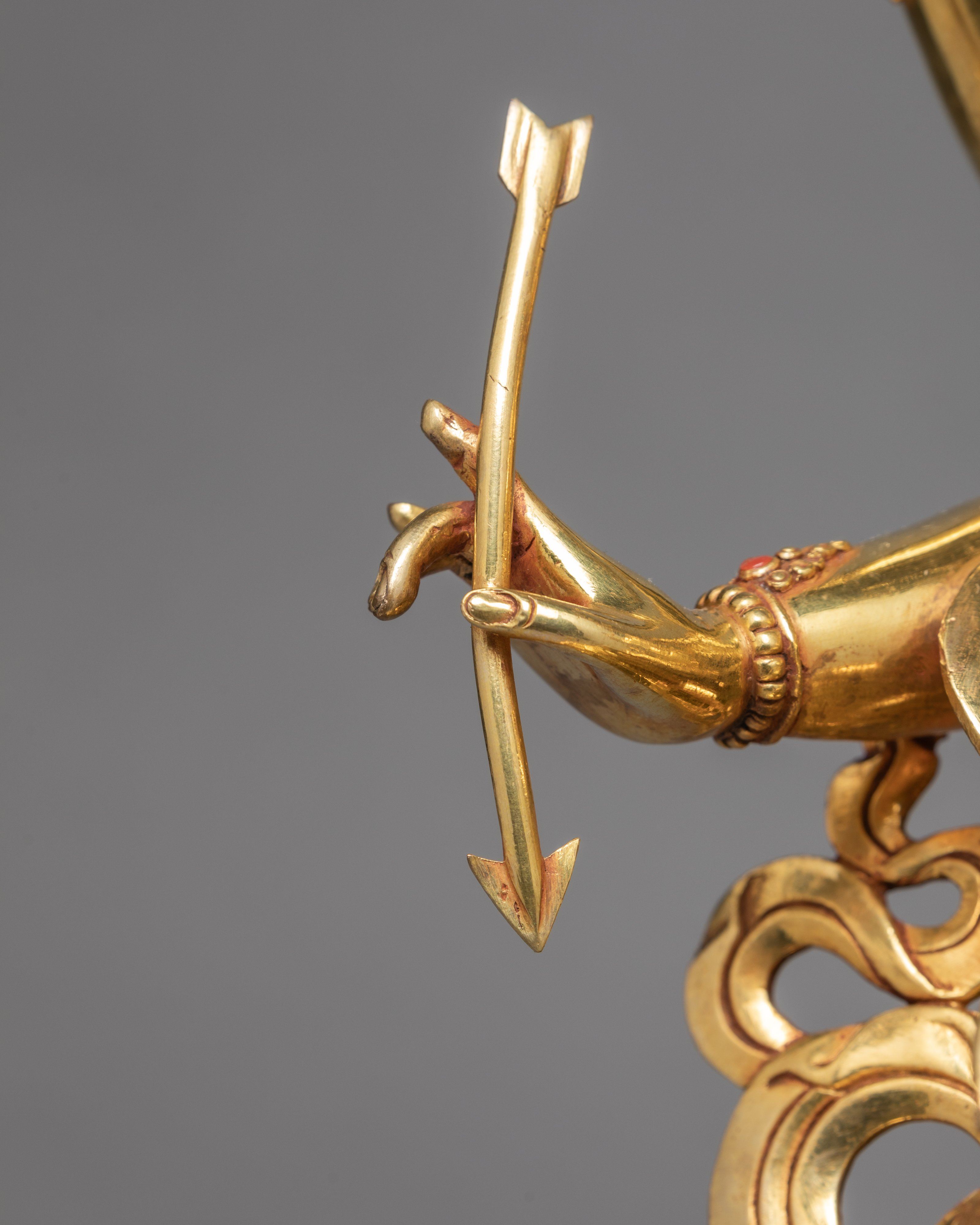 Namgyalma Statue, Ushnishavijaya, Handmade 24k Gold Tibetan Buddhist Statue