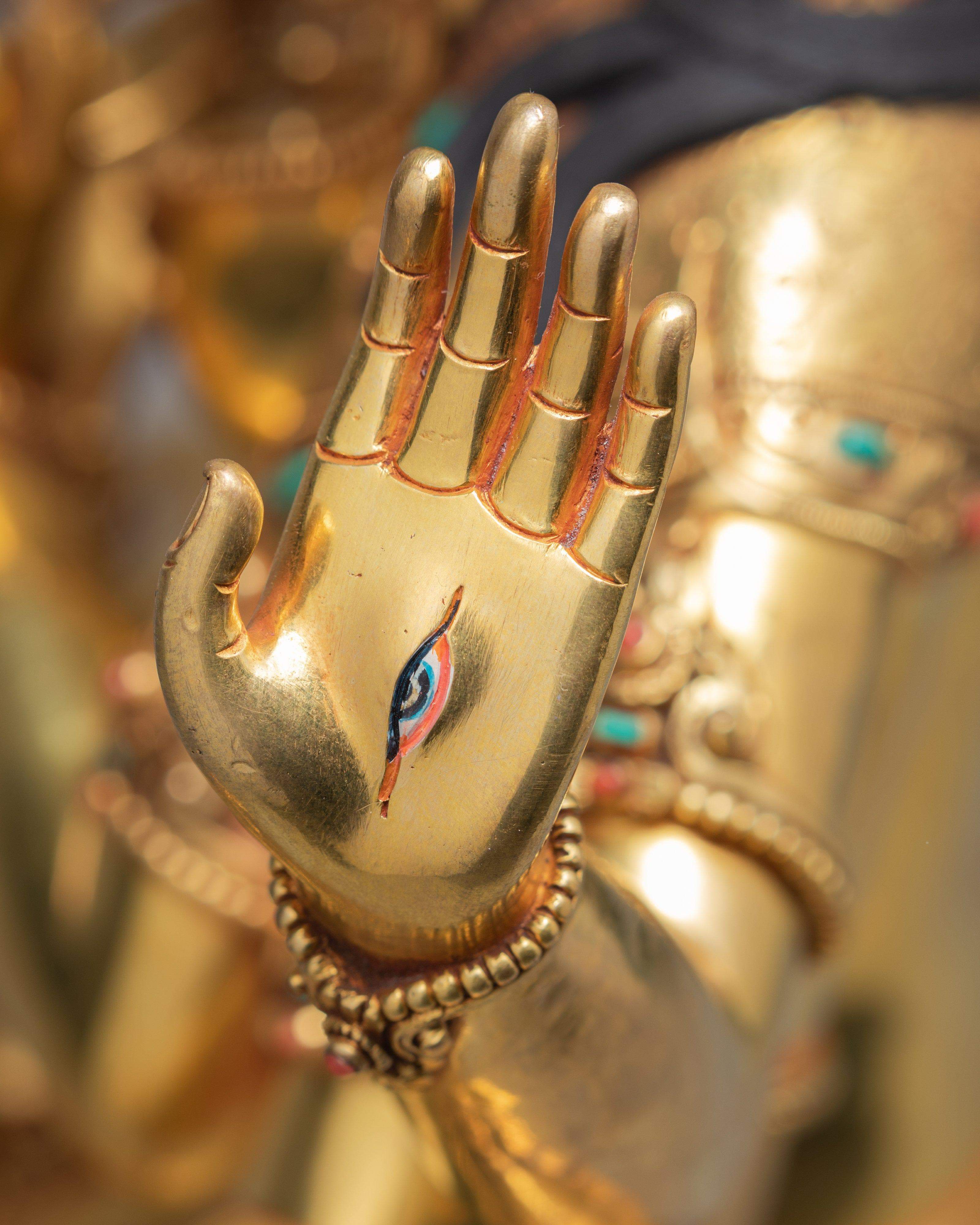 Rare Namgyalma (Ushnishavijaya ) Statue, Tibetan Buddhist Statue