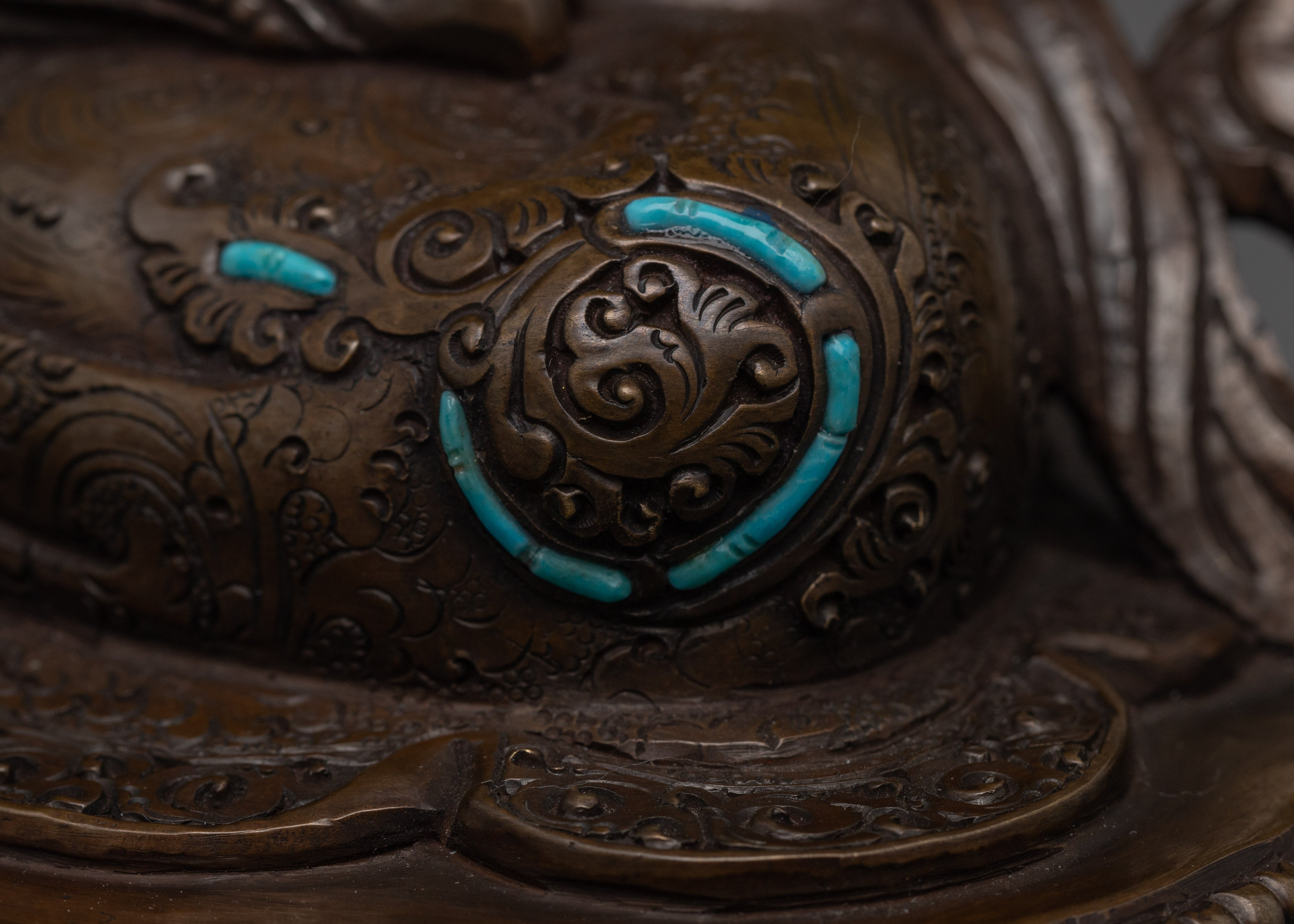 Bodhisattva Vajrasattva Statue for Meditation and Ritual | Oxidized Copper Buddhist Artwork