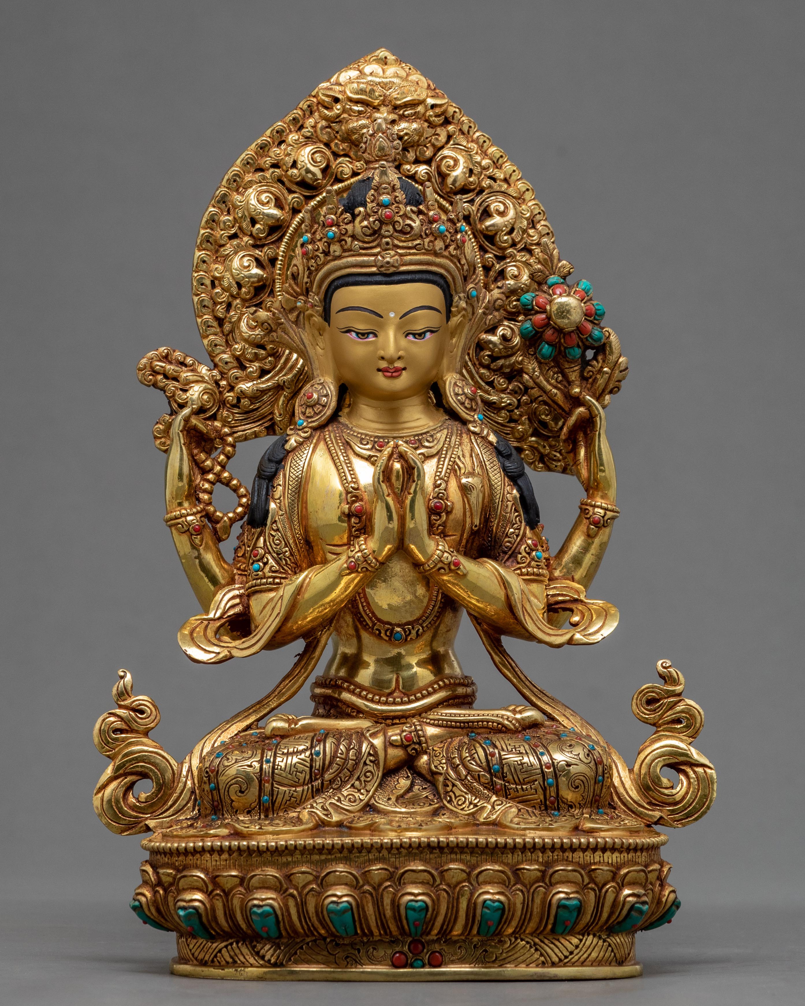 Four Arm Chenrezig Statue