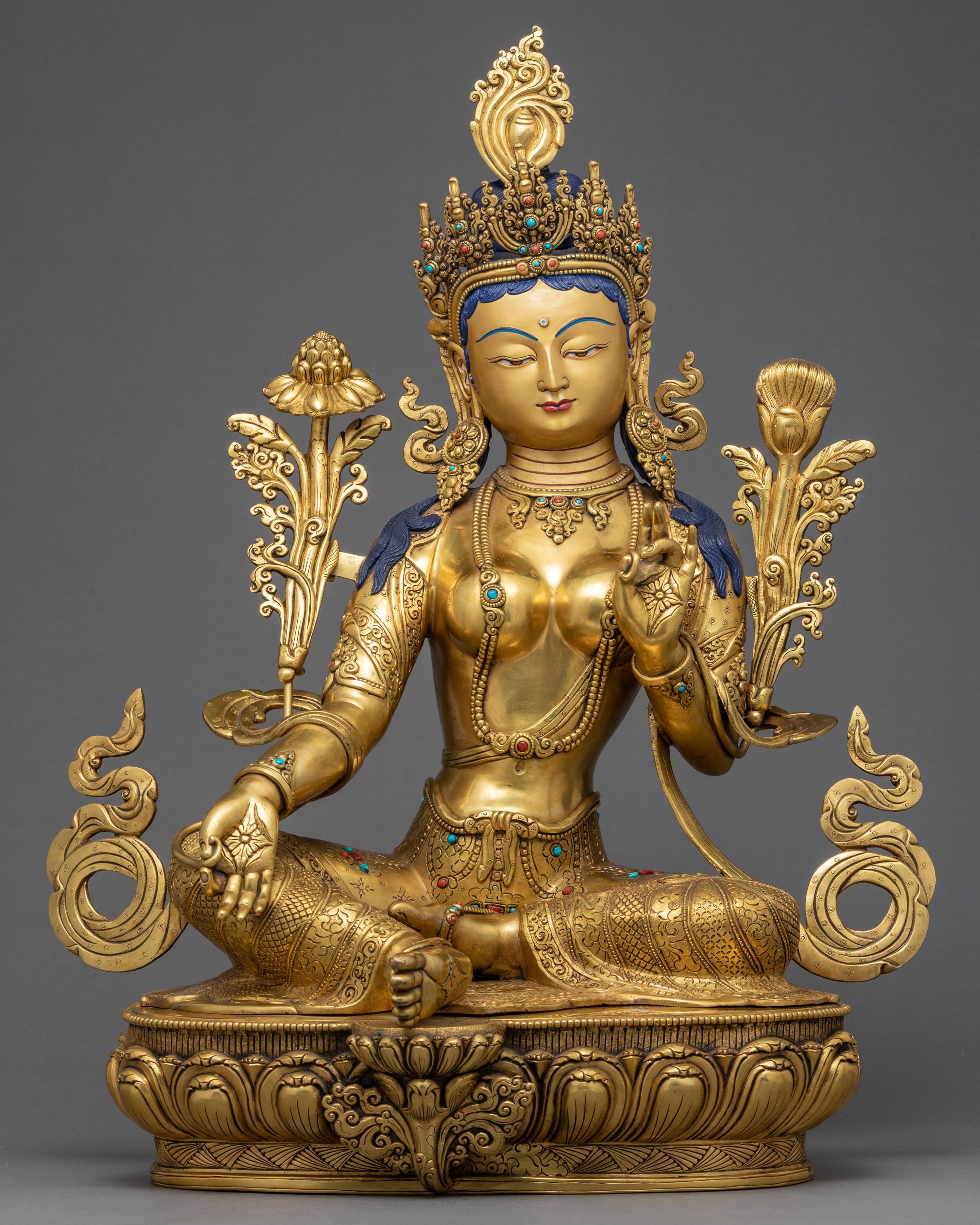 Large Green Tara Statue