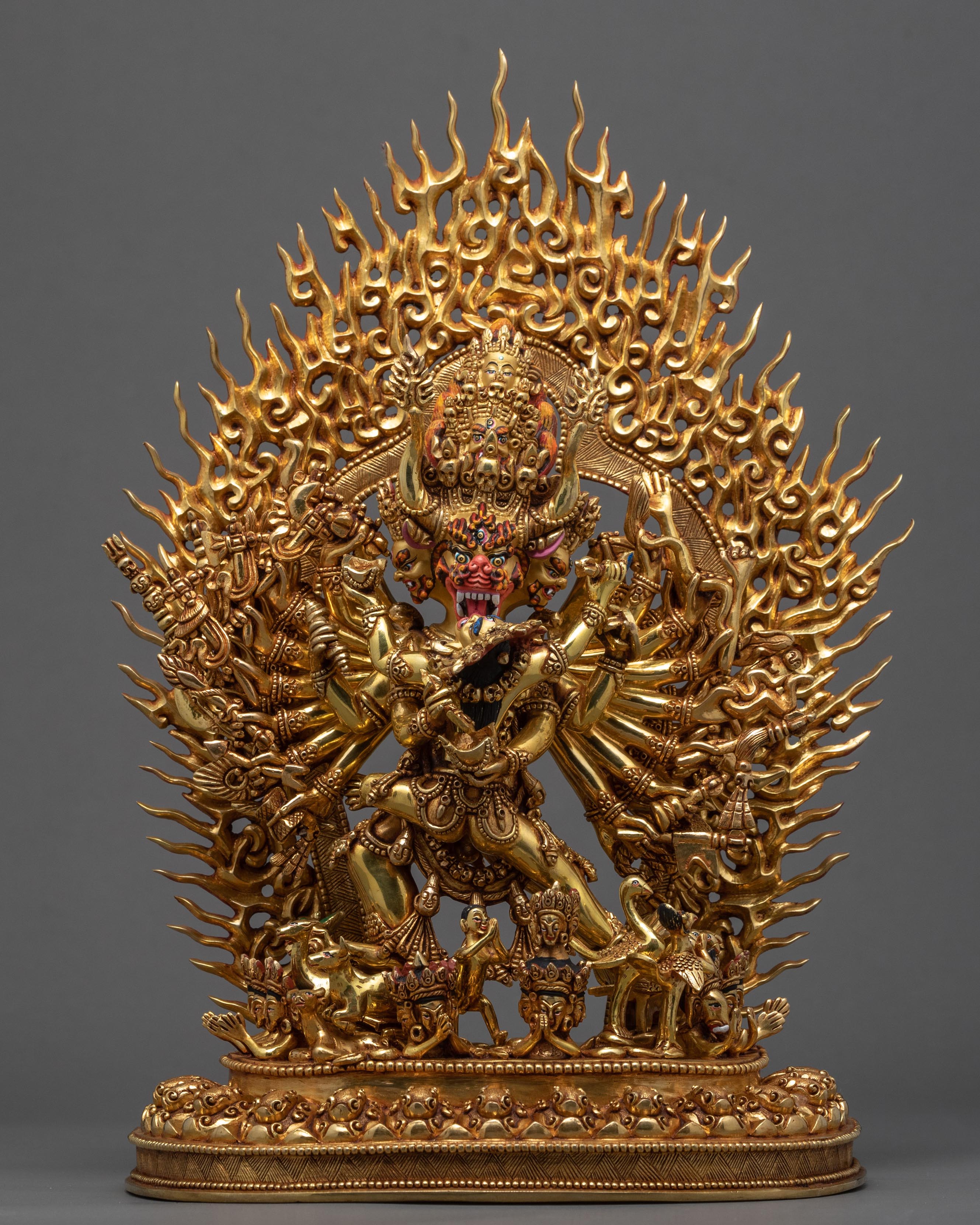 Yamantaka with consort Statue