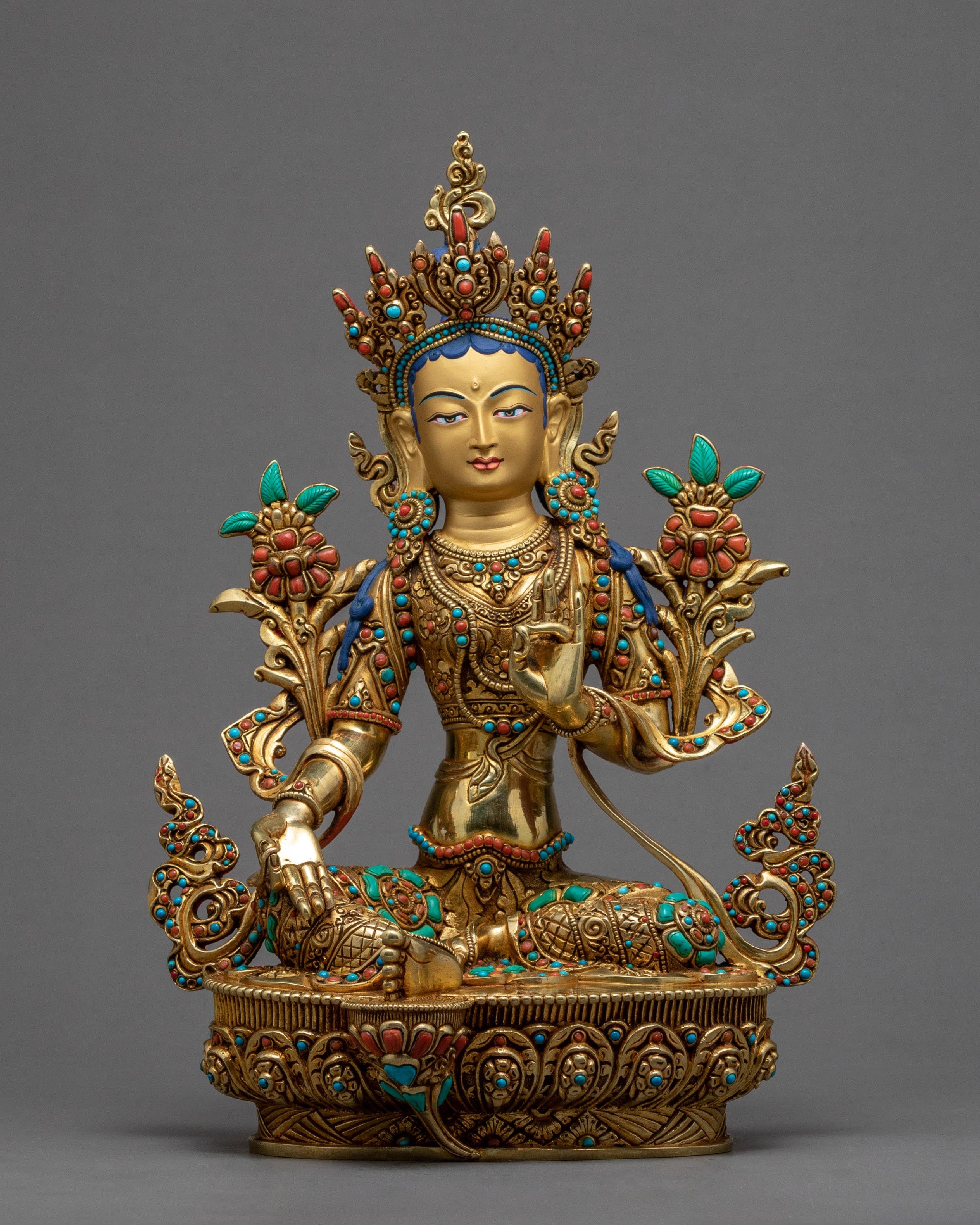 Green Tara Statue Female Buddha