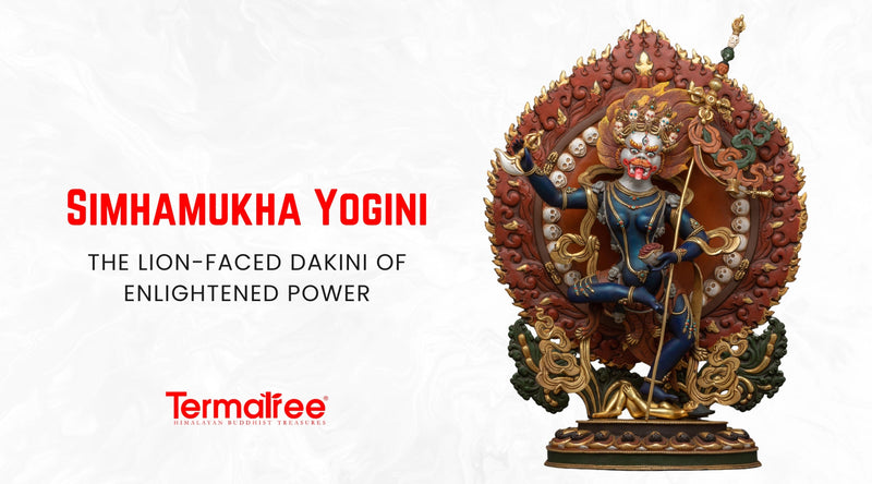 In the vast pantheon of tantric deities, few embody such a powerful blend of wrath and wisdom as Simhamukha, the Lion-Faced Dakini.