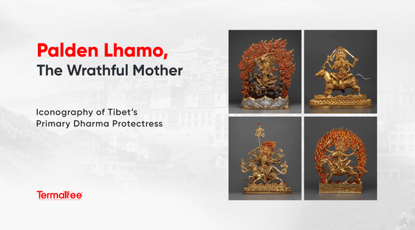Palden Lhamo—or Shri Devi, as she is known across all traditions—is the only female among the Eight Great Dharmapalas, and she occupies a position of honor and renown, as the principal protectress of Tibet, and of the Dalai Lama lineage