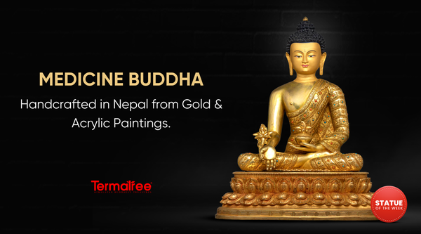 Statue of the Week: 24K Gold Gilded Medicine Buddha Statue from Nepal