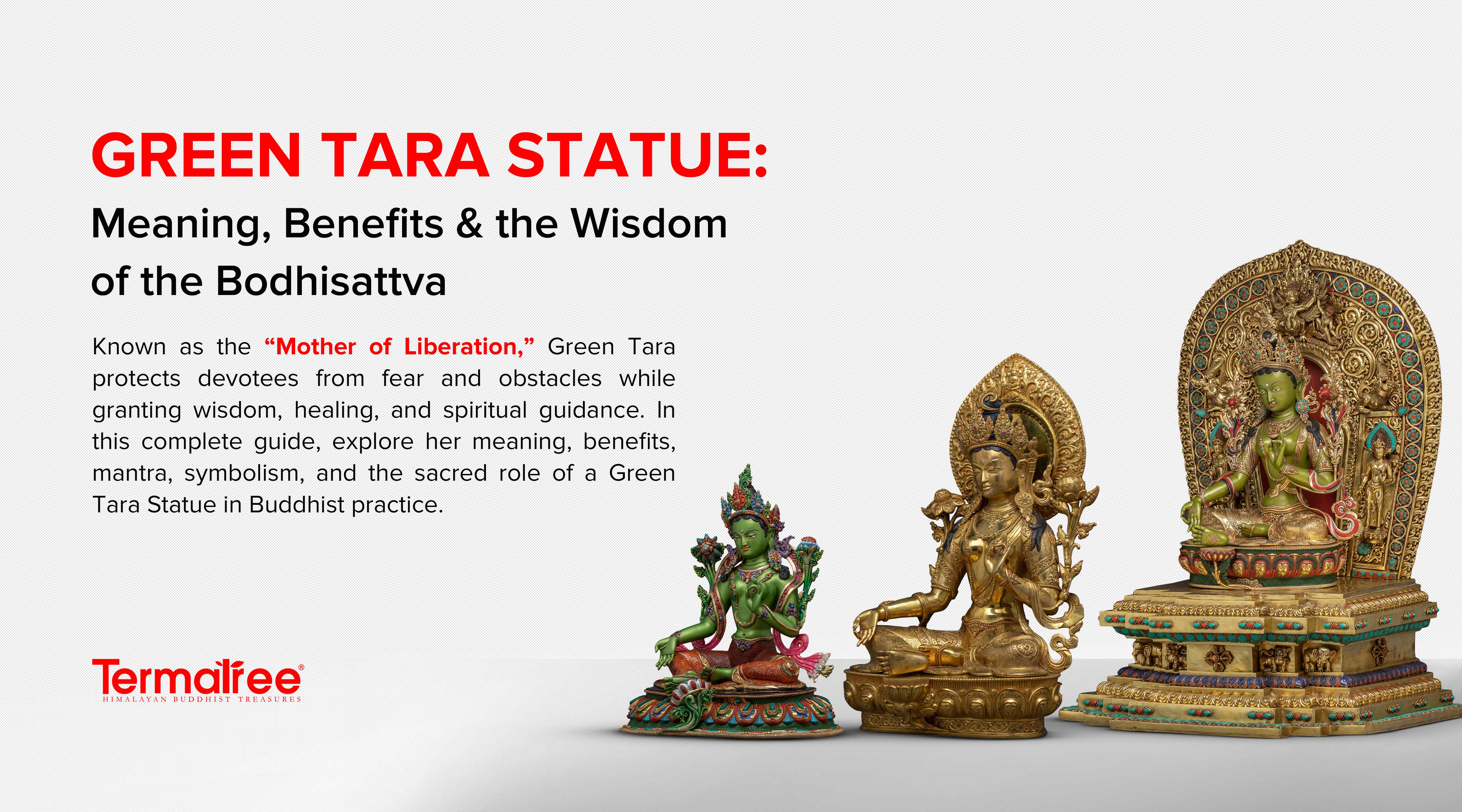 Green Tara Statue pillar blog