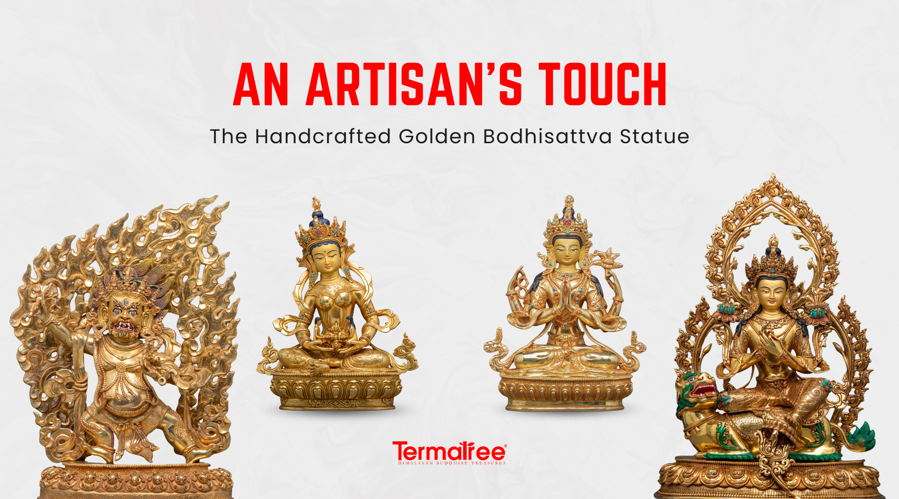 An Artisan’s Touch: The Handcrafted Golden Bodhisattva Statue