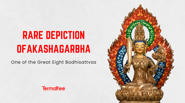Rare Depiction of Akashagarbha: One of the Great Eight Bodhisattvas