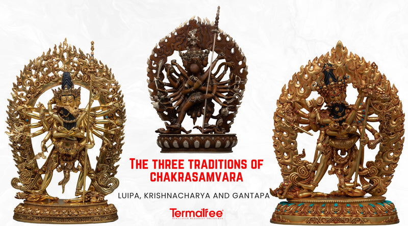 Three main traditions exist within the deity’s traditions including the Luipa lineage together with the Krishnacharya and Ghantapada traditions.