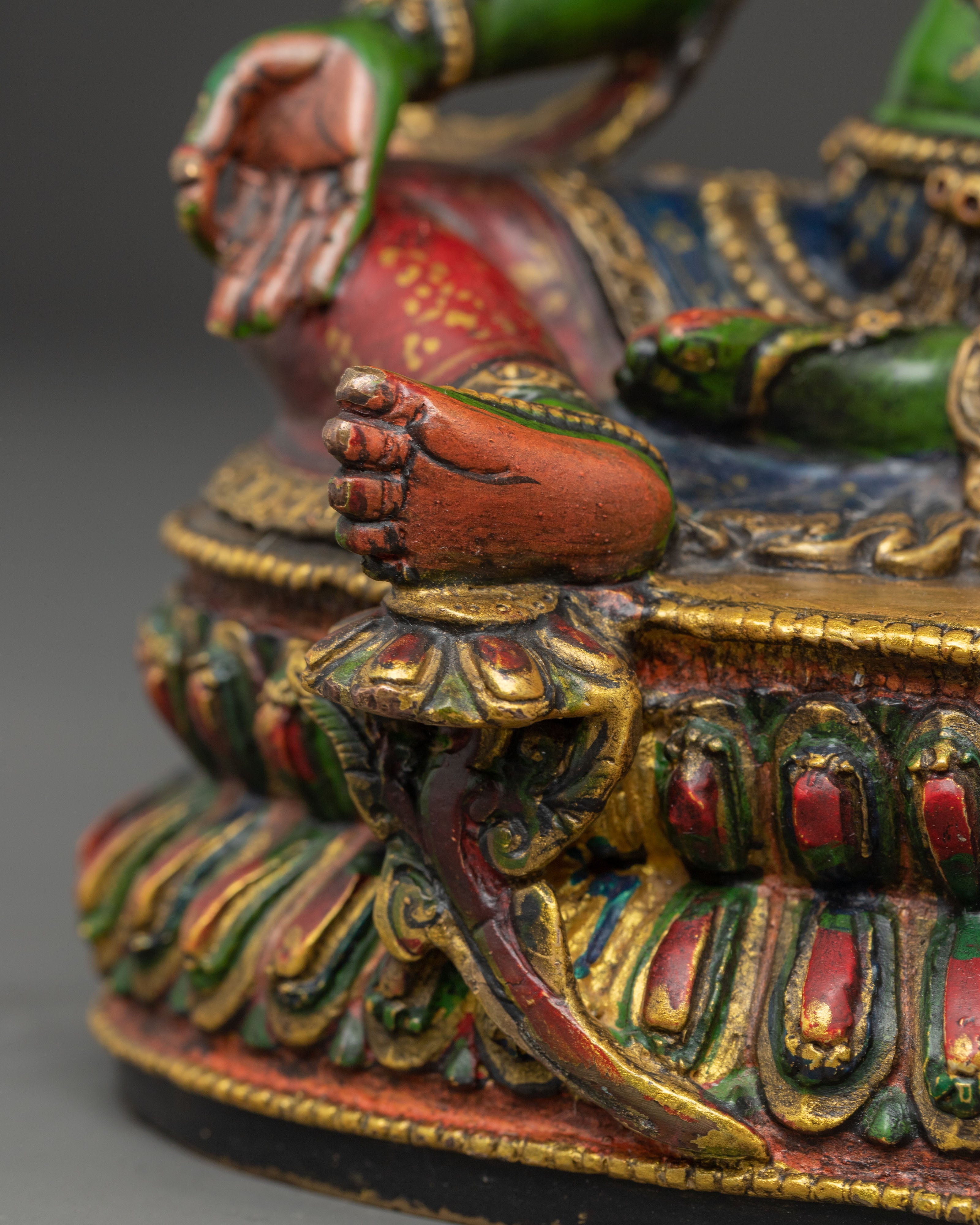 Handcrafted Nepalese Statue of Green Tara | Mother of Liberation