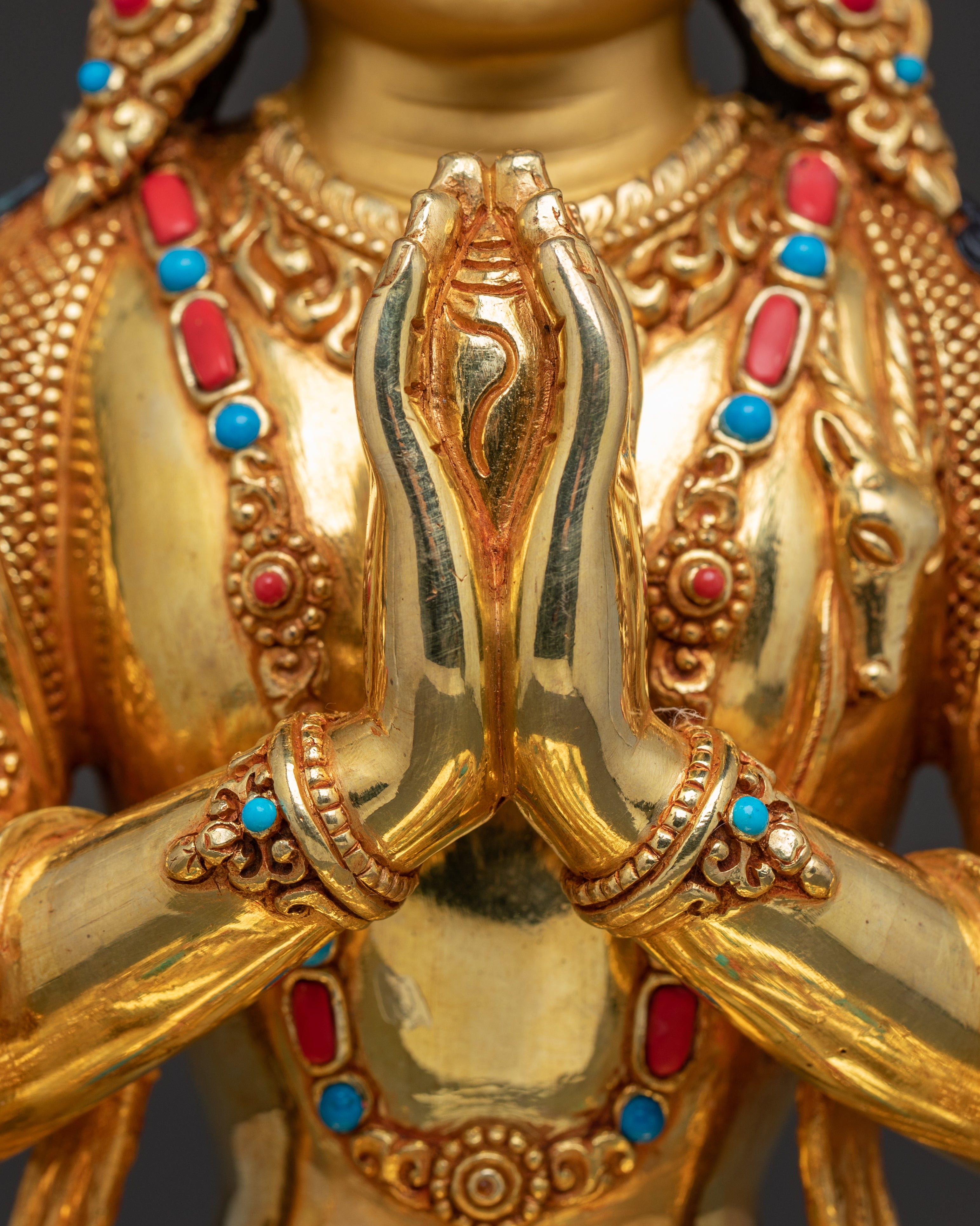 Handcrafted Statue of Four Armed Chenrezig | Avalokiteshvara