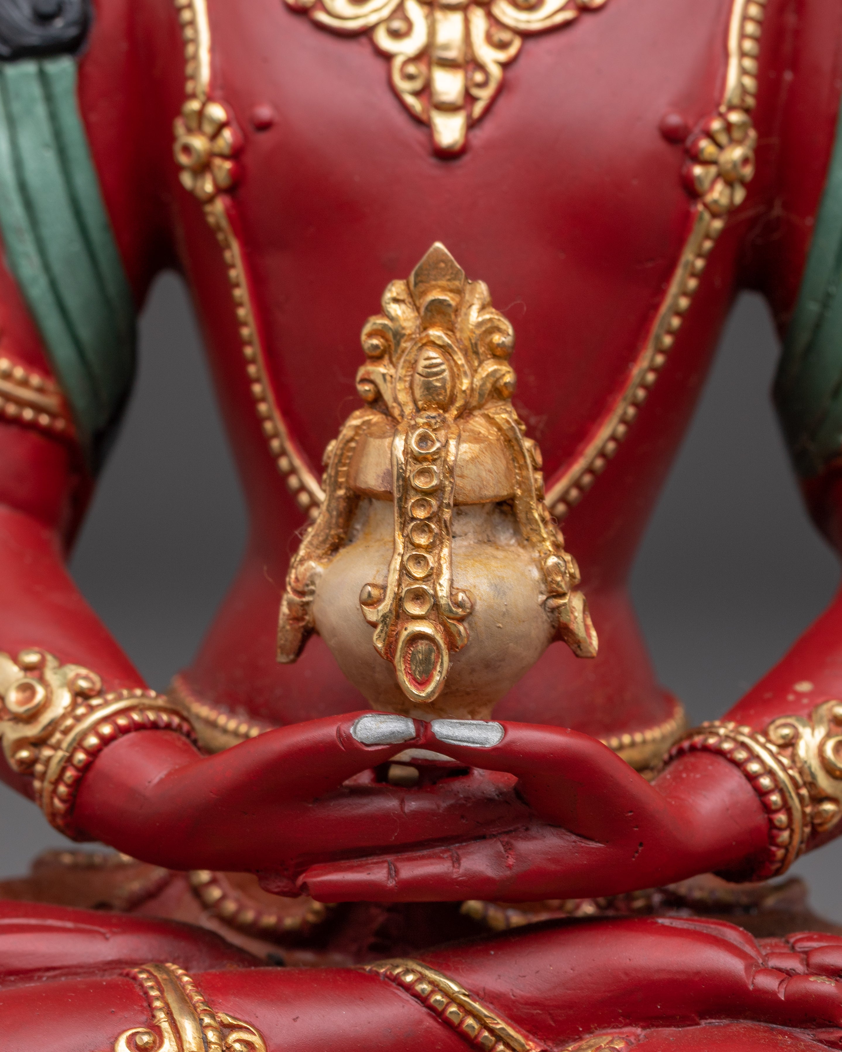 Handcrafted Golden Sculpture of Bodhisattva Set | Symbol of Compassion