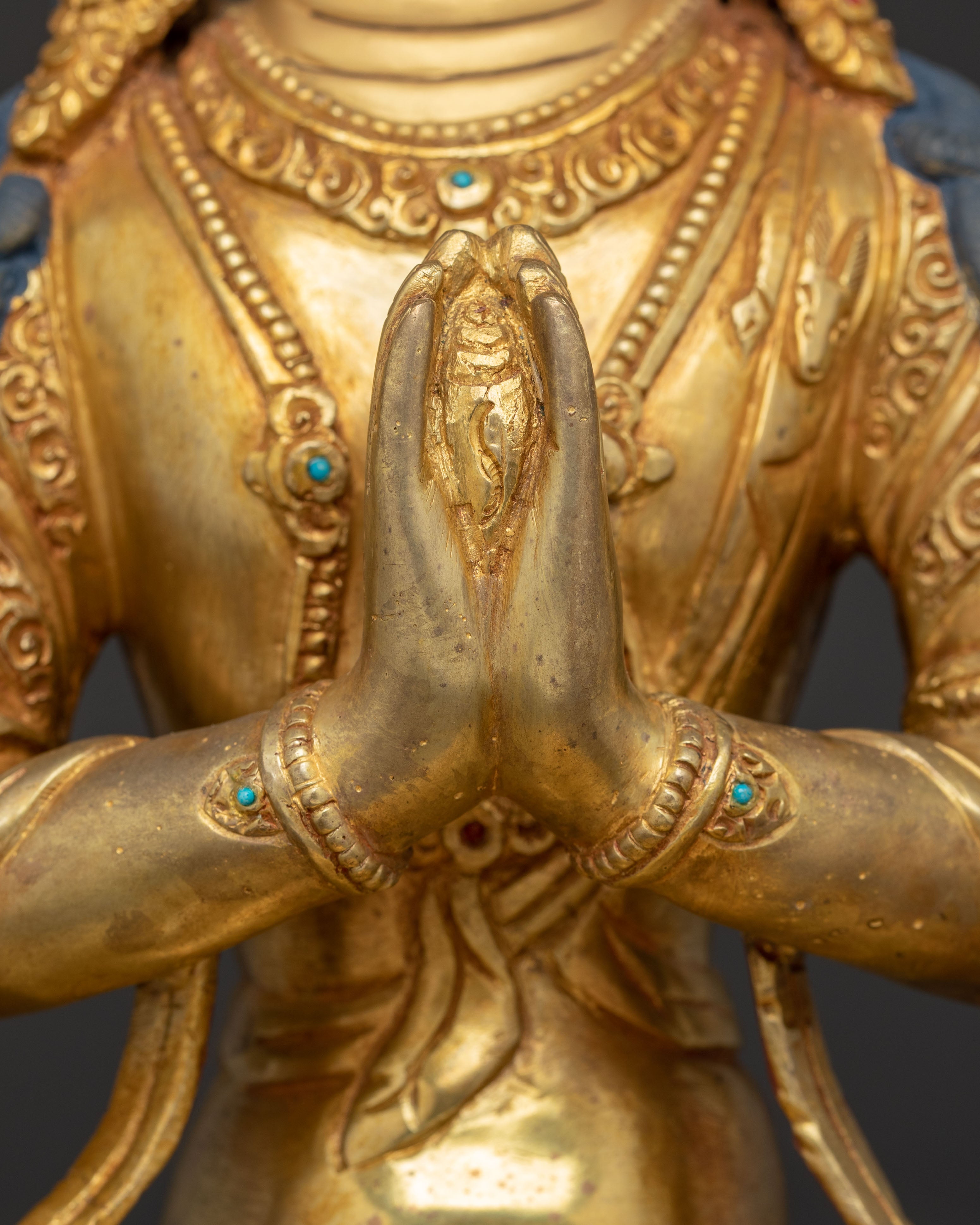Golden Chenrezig Artwork: Lord of Compassion
