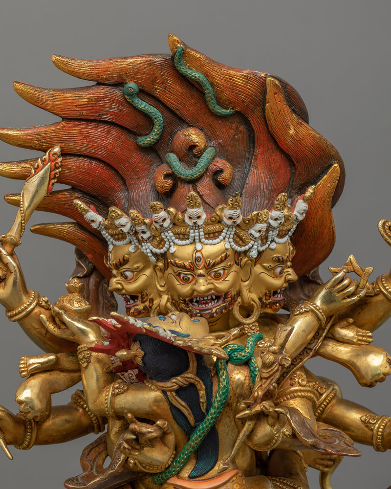 Trowo Tsochok Khagying Statue | Copper Wrathful Deity Sculpture