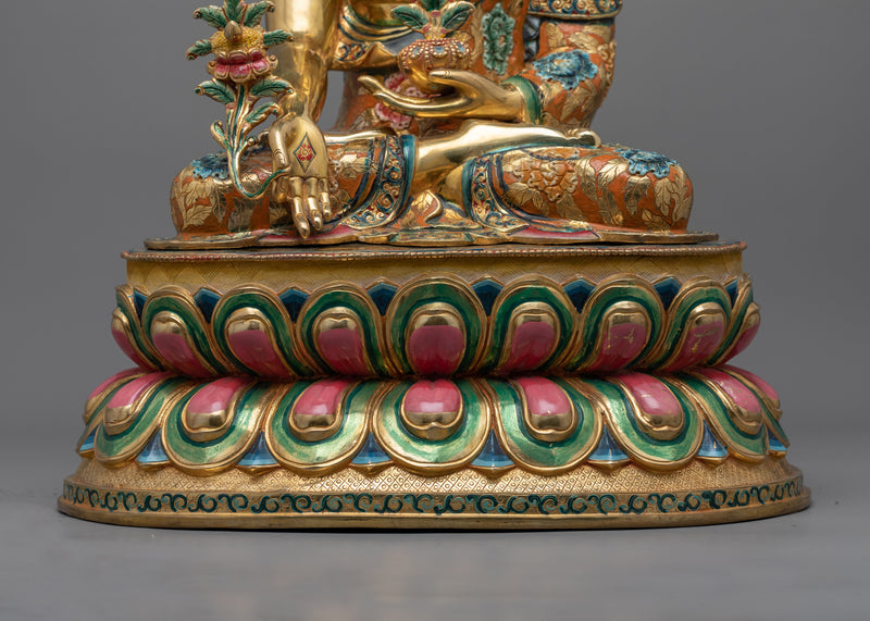 The Medicine Buddha Handcrafted Statue | Healing and Well-being Embodied