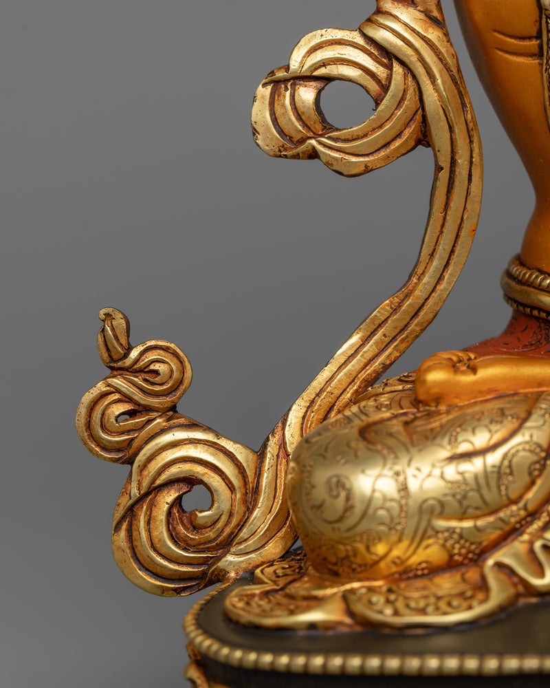 Colorful Manjushri Statue | Wisdom’s Radiant Beacon in Hand-Painted Detail
