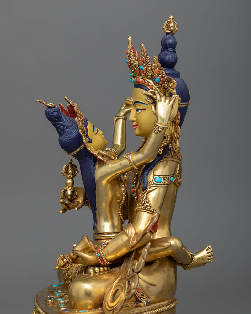 Divine Vajrasattva with Consort Statue | Unity of Wisdom and Compassion