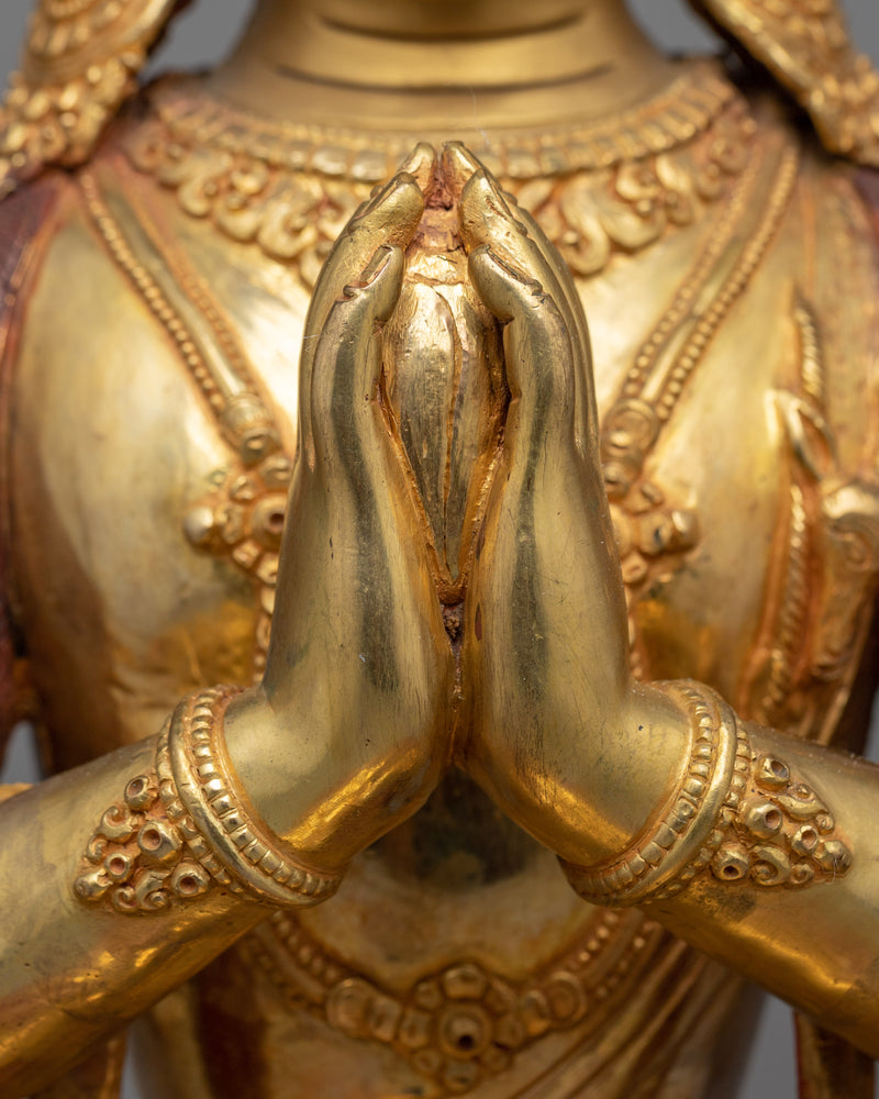 Majestic Bodhisattva Chenrezig Sculpture | Compassion Incarnate