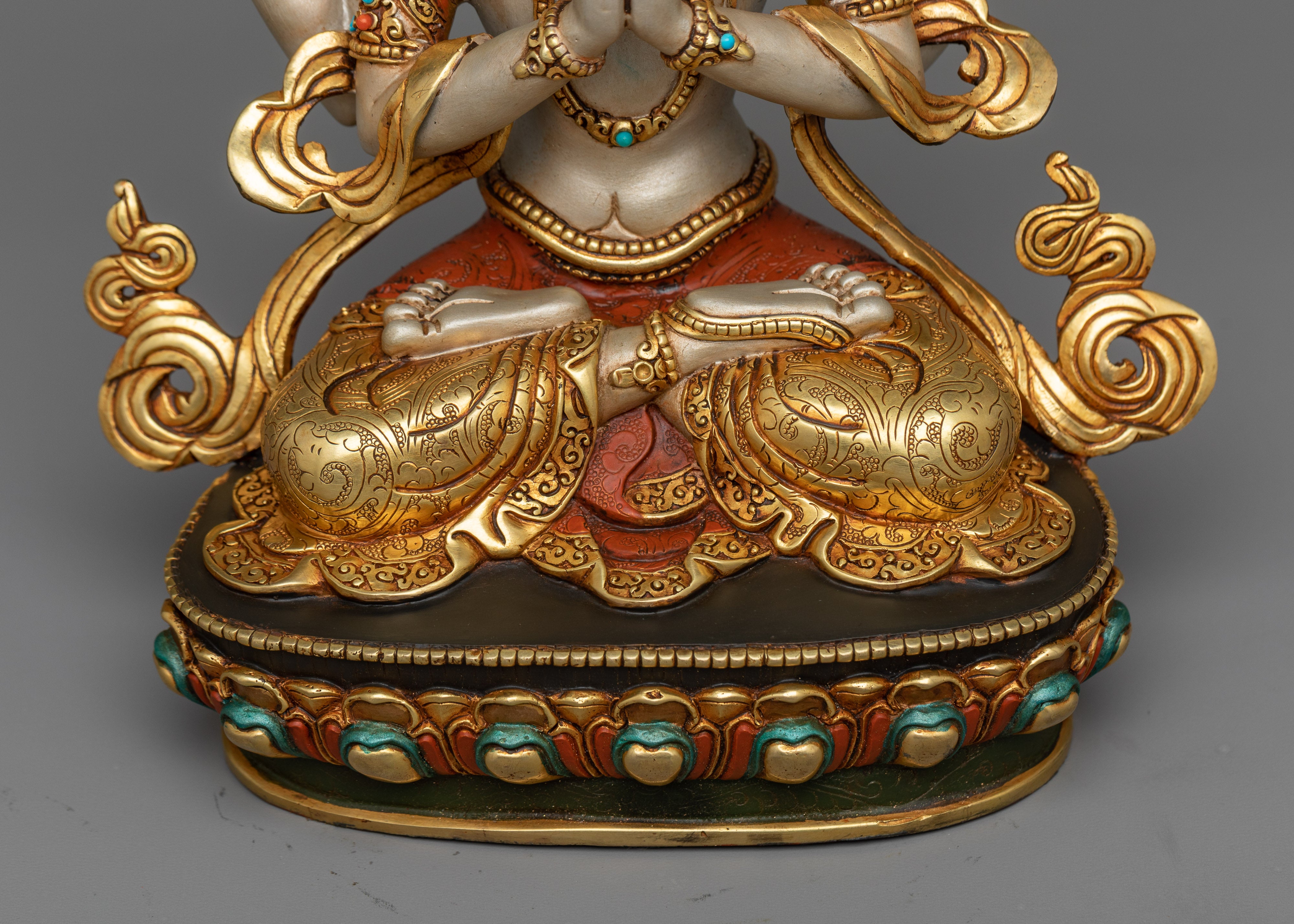 Beautiful Chenrezig Sculpture | Hand-Painted Symbol of Unconditional Love