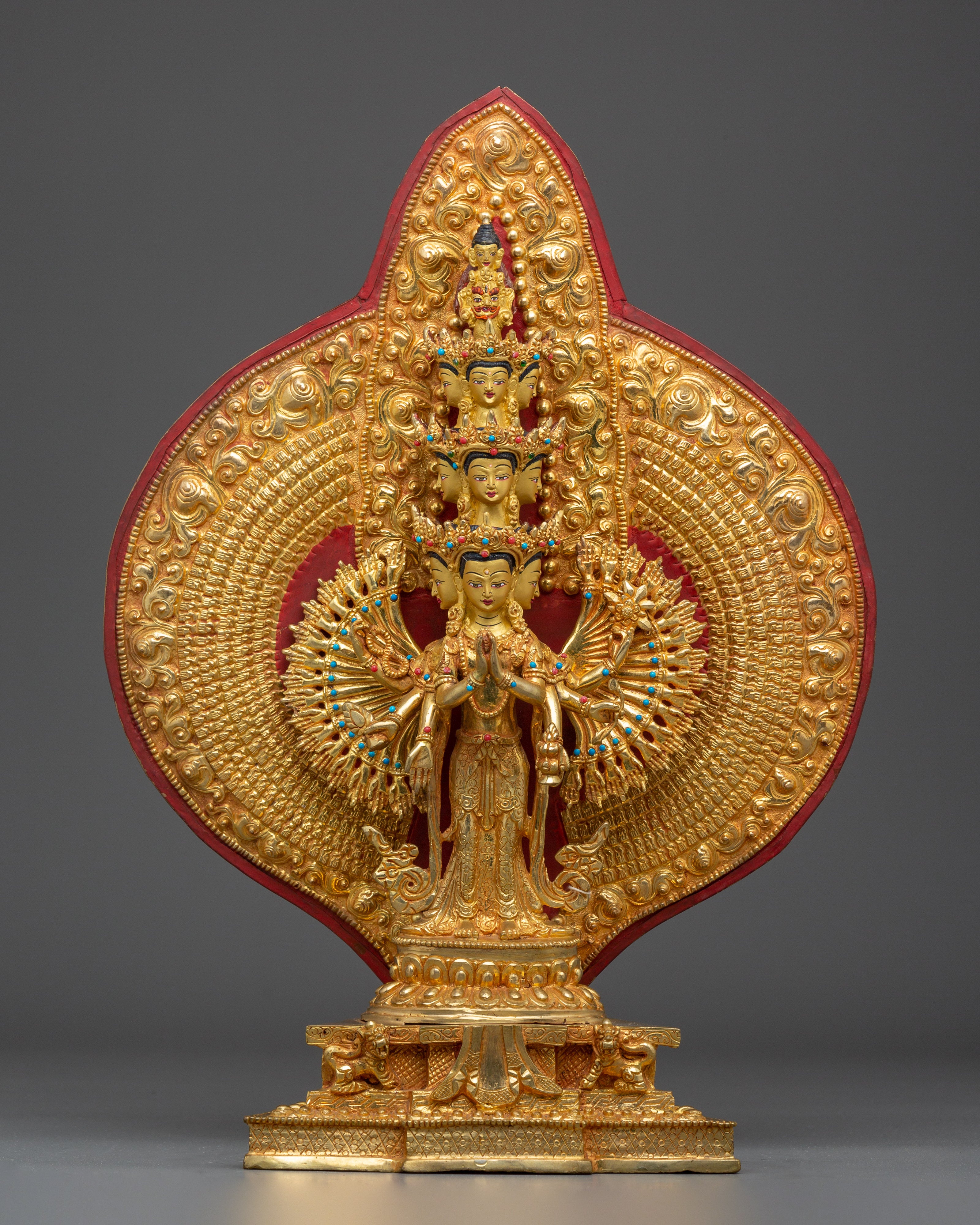 Handmade Thousand Armed Chenrezig Statue 
