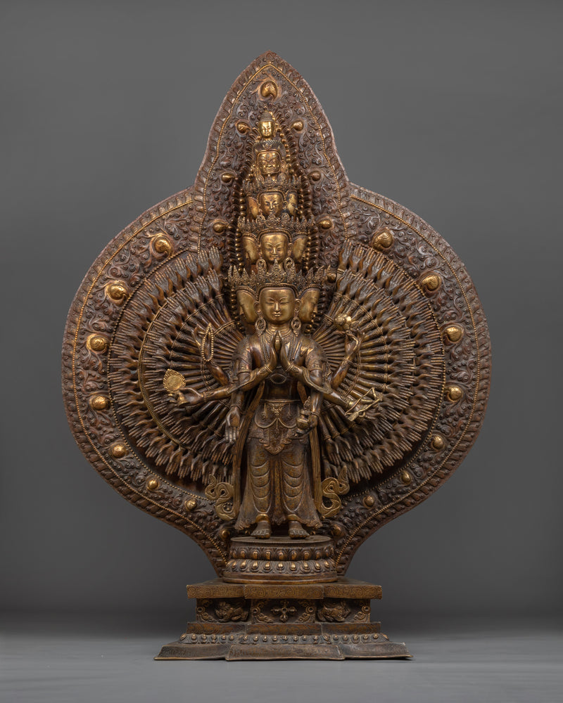 Handmade 1000 Armed Chenrezig Statue | Himalayan Treasure of Nepal