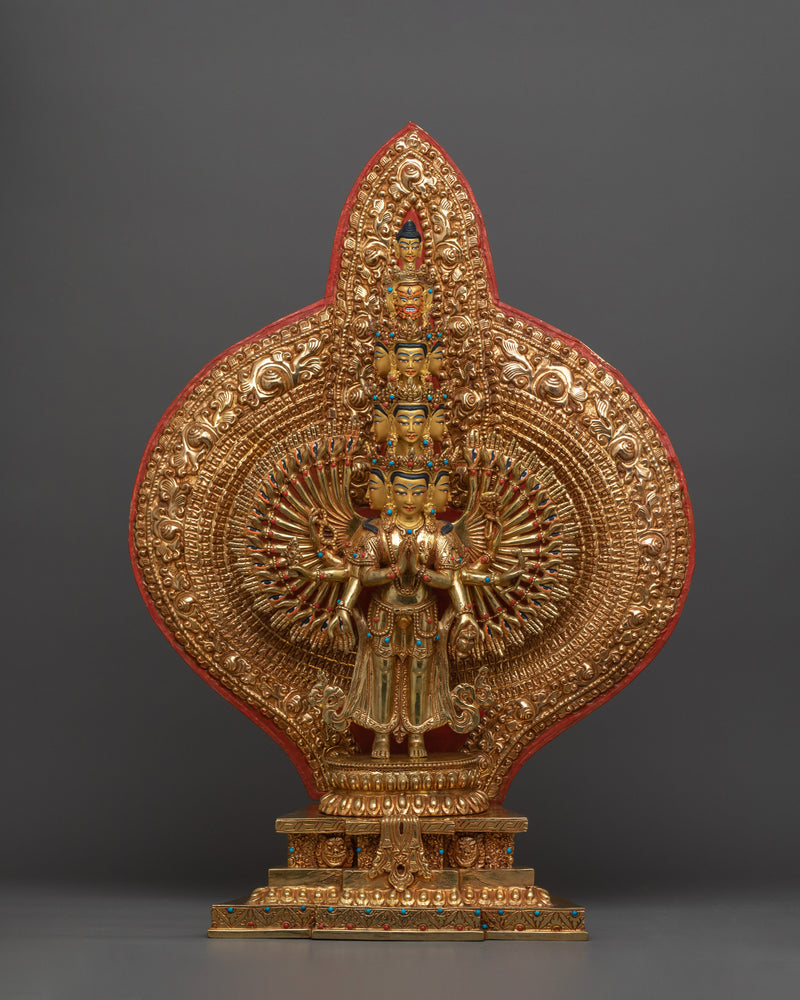 handcrafted-sculpture-of-1000-armed-chenrezig