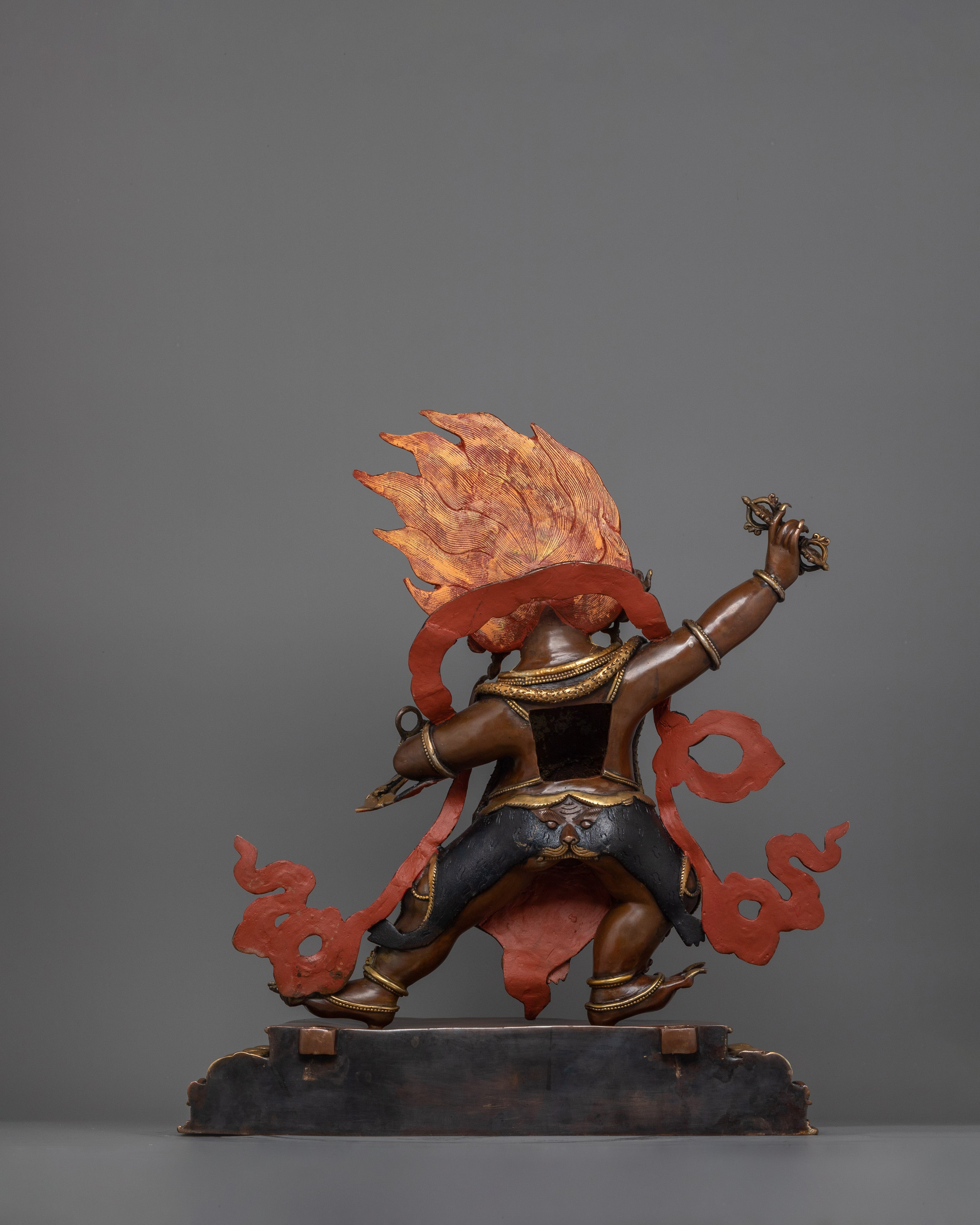 Shakyamuni Buddha Protector Wrathful Vajrapani Figurine | Wielder of The Thunderbolt