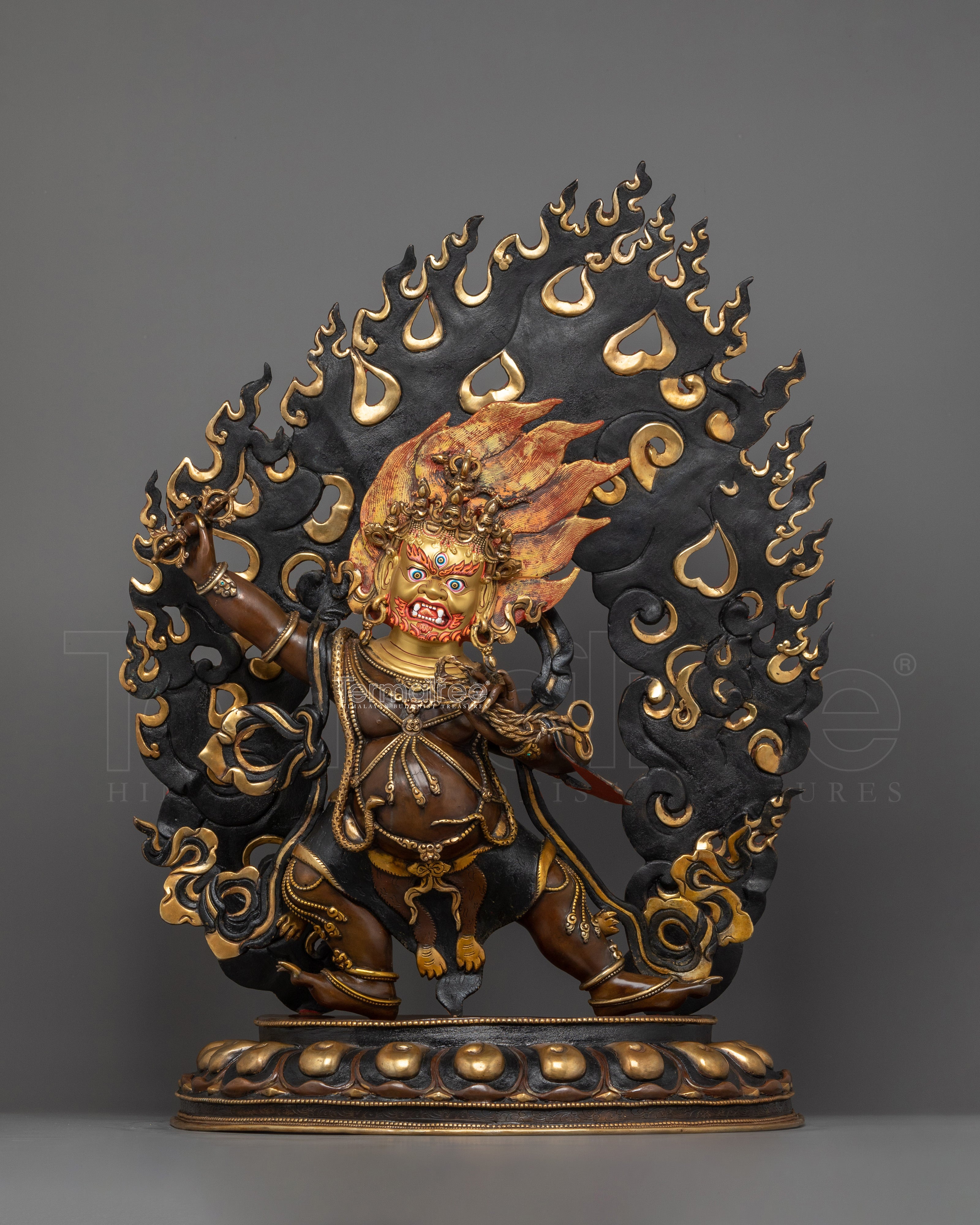 Shakyamuni Buddha Protector Wrathful Vajrapani Figurine | Wielder of The Thunderbolt