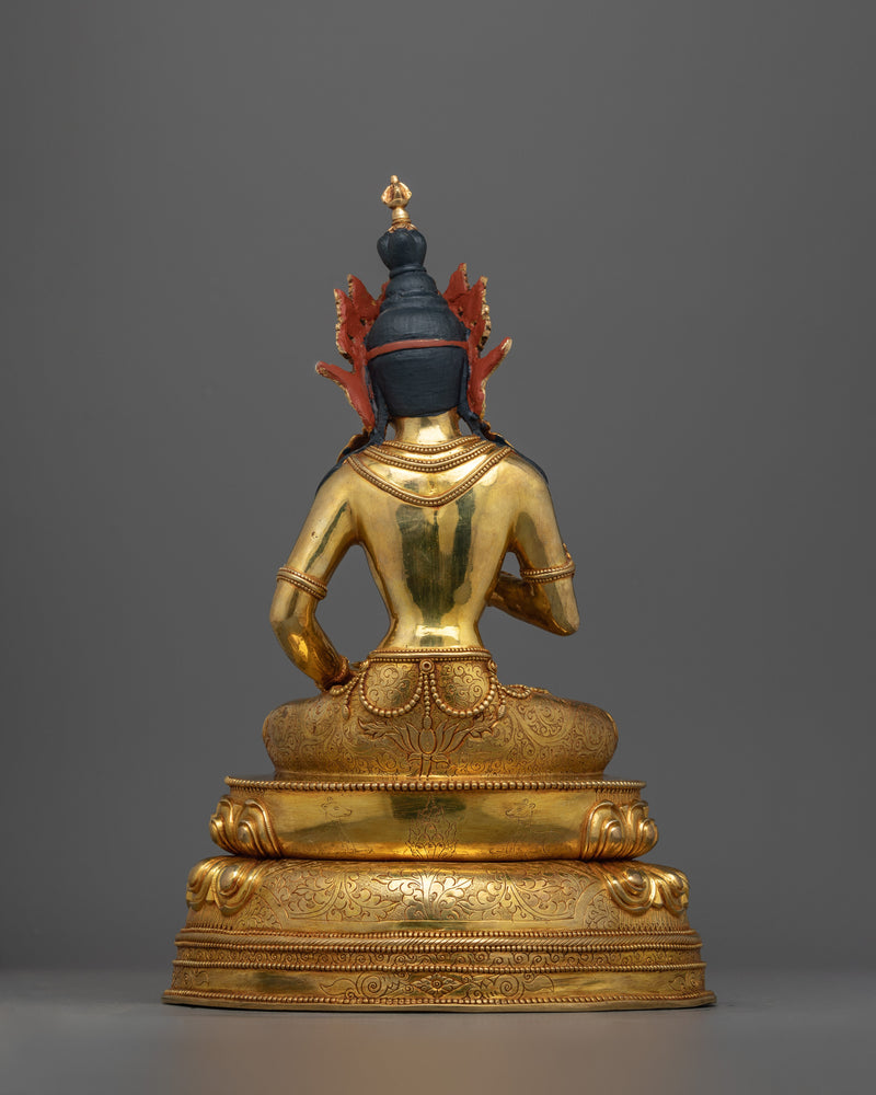 24K Gold Vajrayana Buddhism Vajrasattva Statue | Symbol of Purification and Enlightenment
