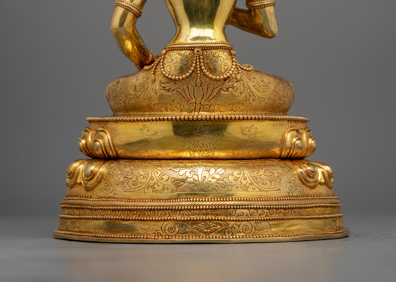 24K Gold Vajrayana Buddhism Vajrasattva Statue | Symbol of Purification and Enlightenment