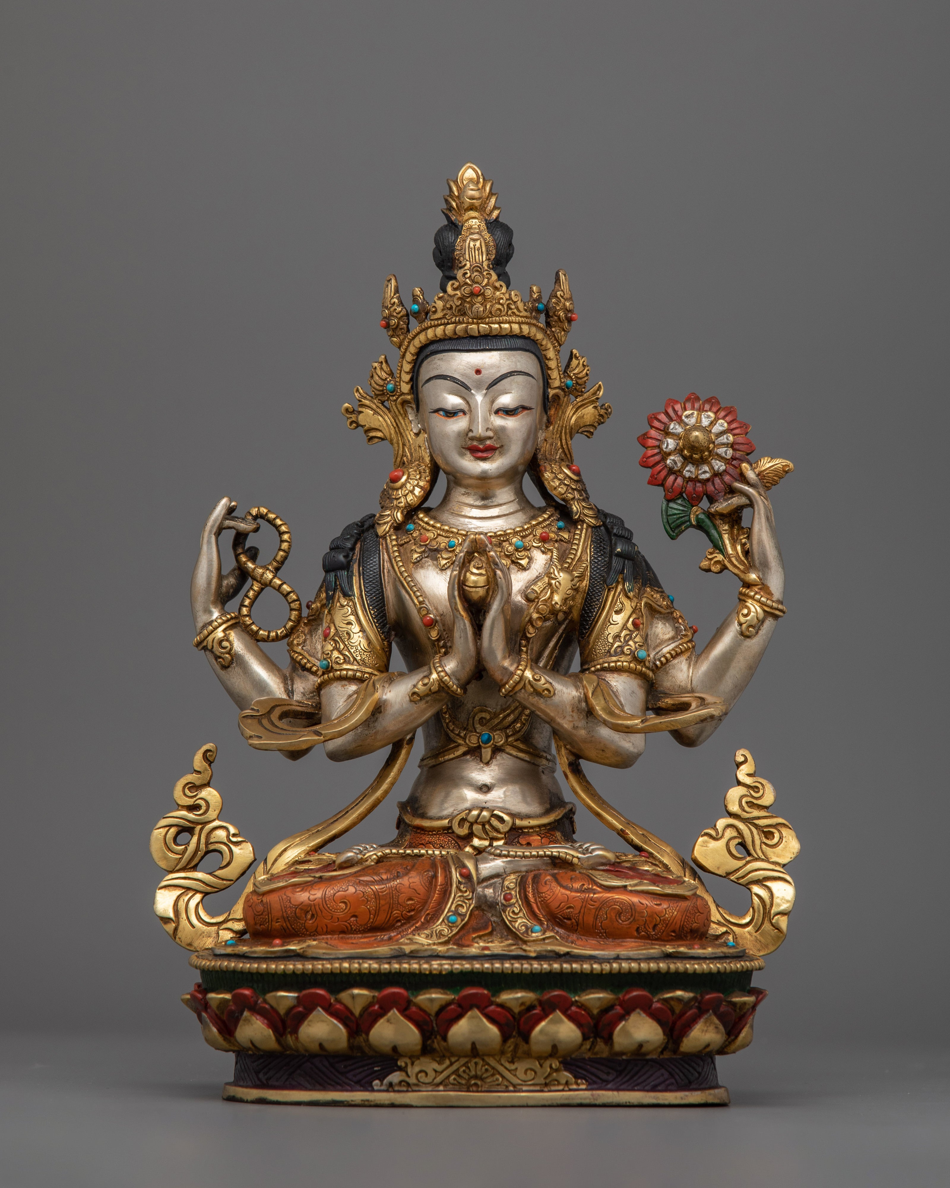 Buddhism Enlightened Bodhisattva Set | Compassion, Longevity, Wisdom, and Purity Art