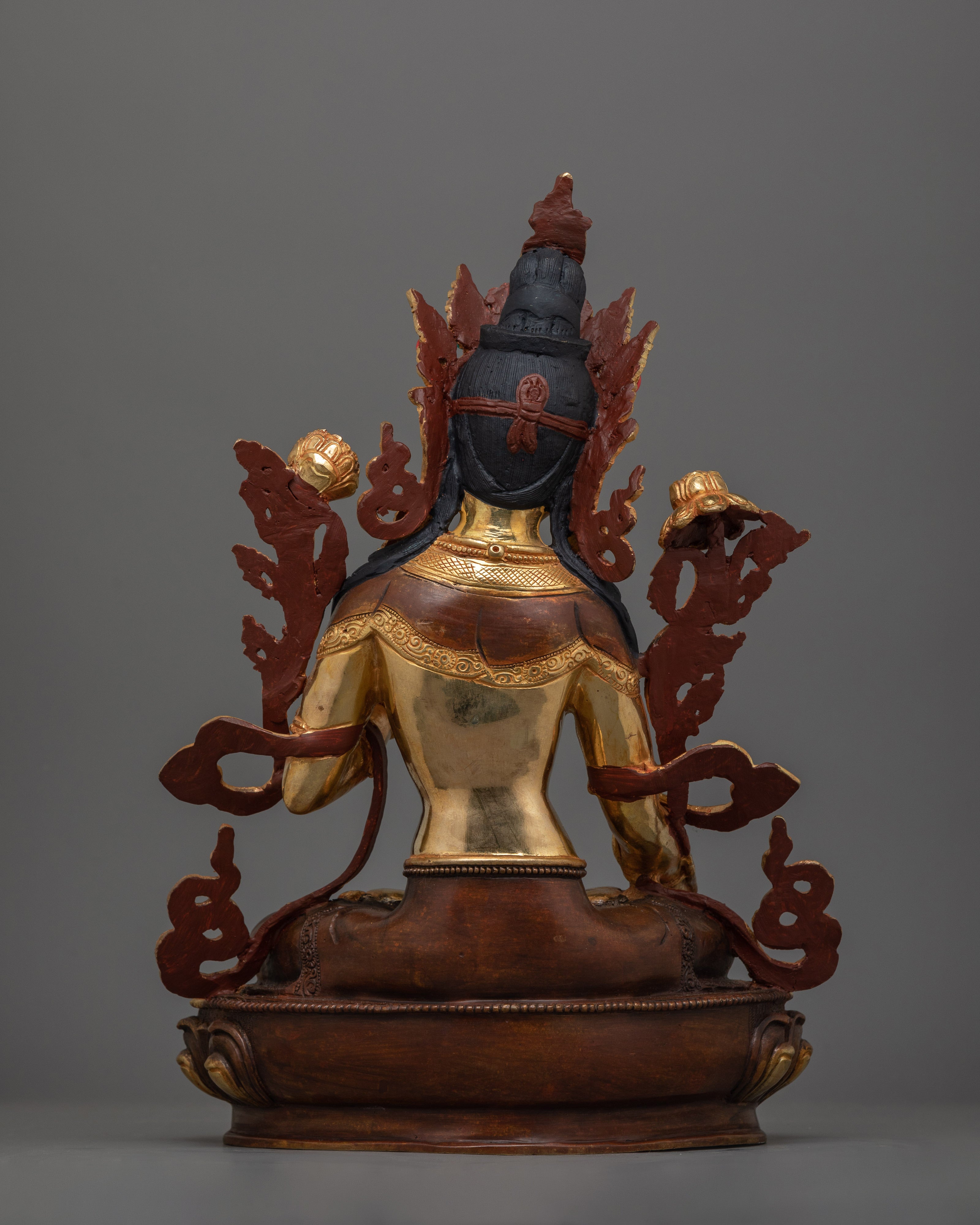 White Tara Spiritual Decor Figurine | Female Bodhisattva Statue for Meditation and Rituals